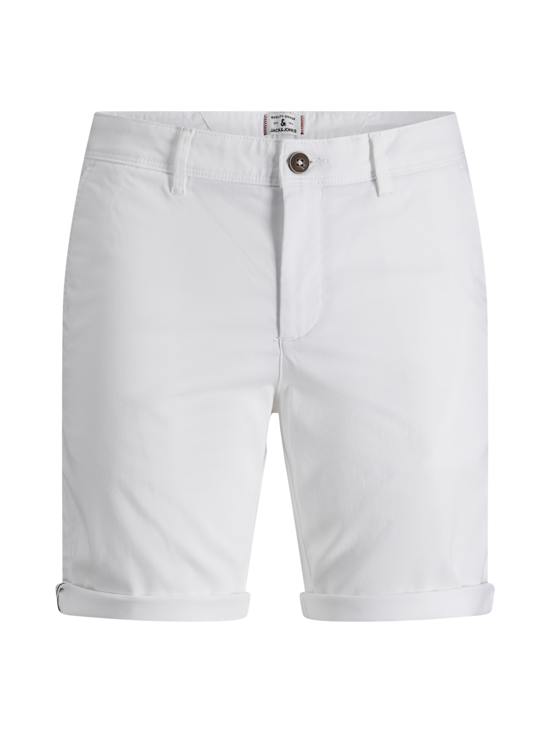 JACK & JONES Bowie Shorts Solid regular fit, heren korte broek, wit