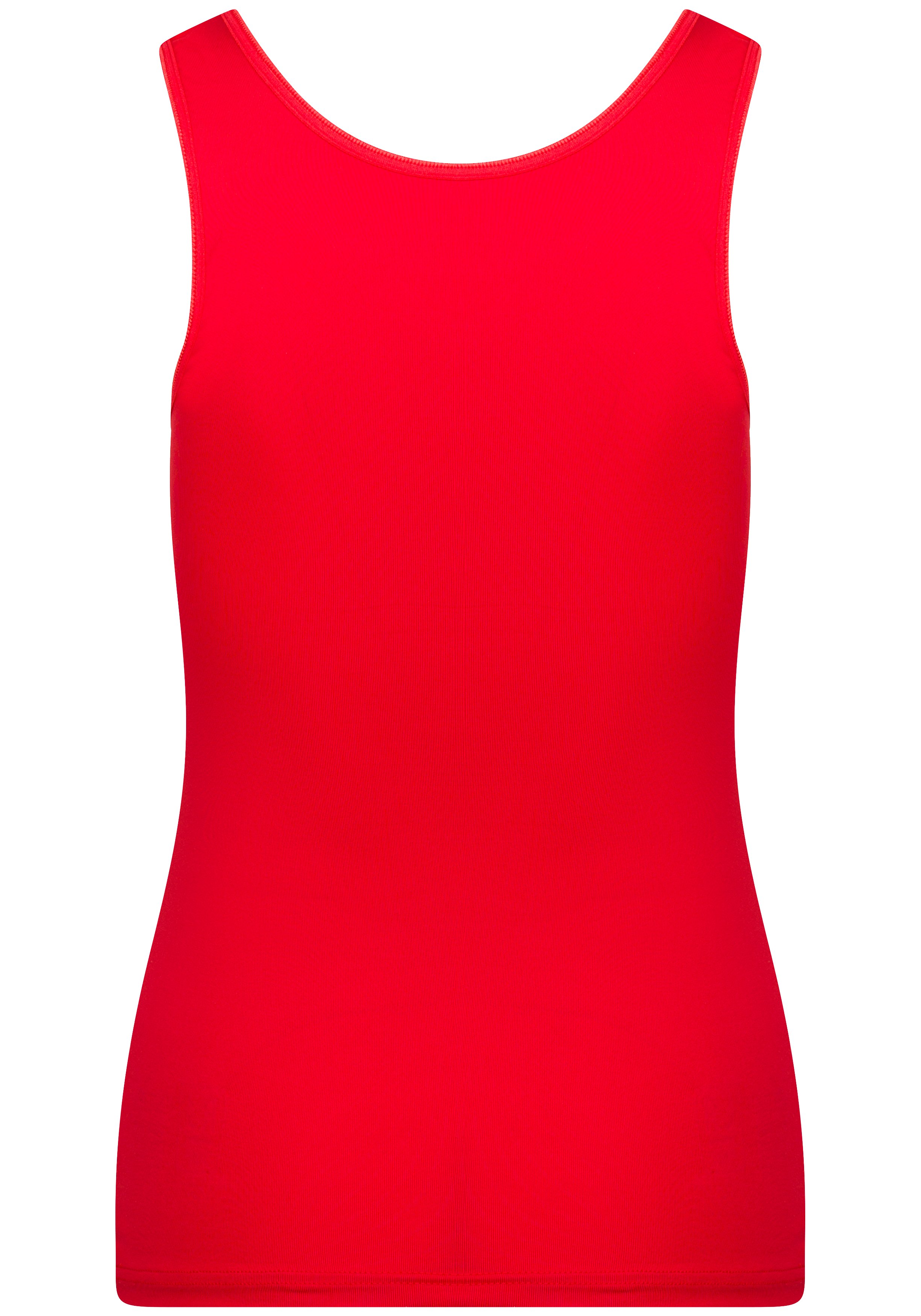 RJ Bodywear Pure Color dames top (1-pack), hemdje met brede banden, rood