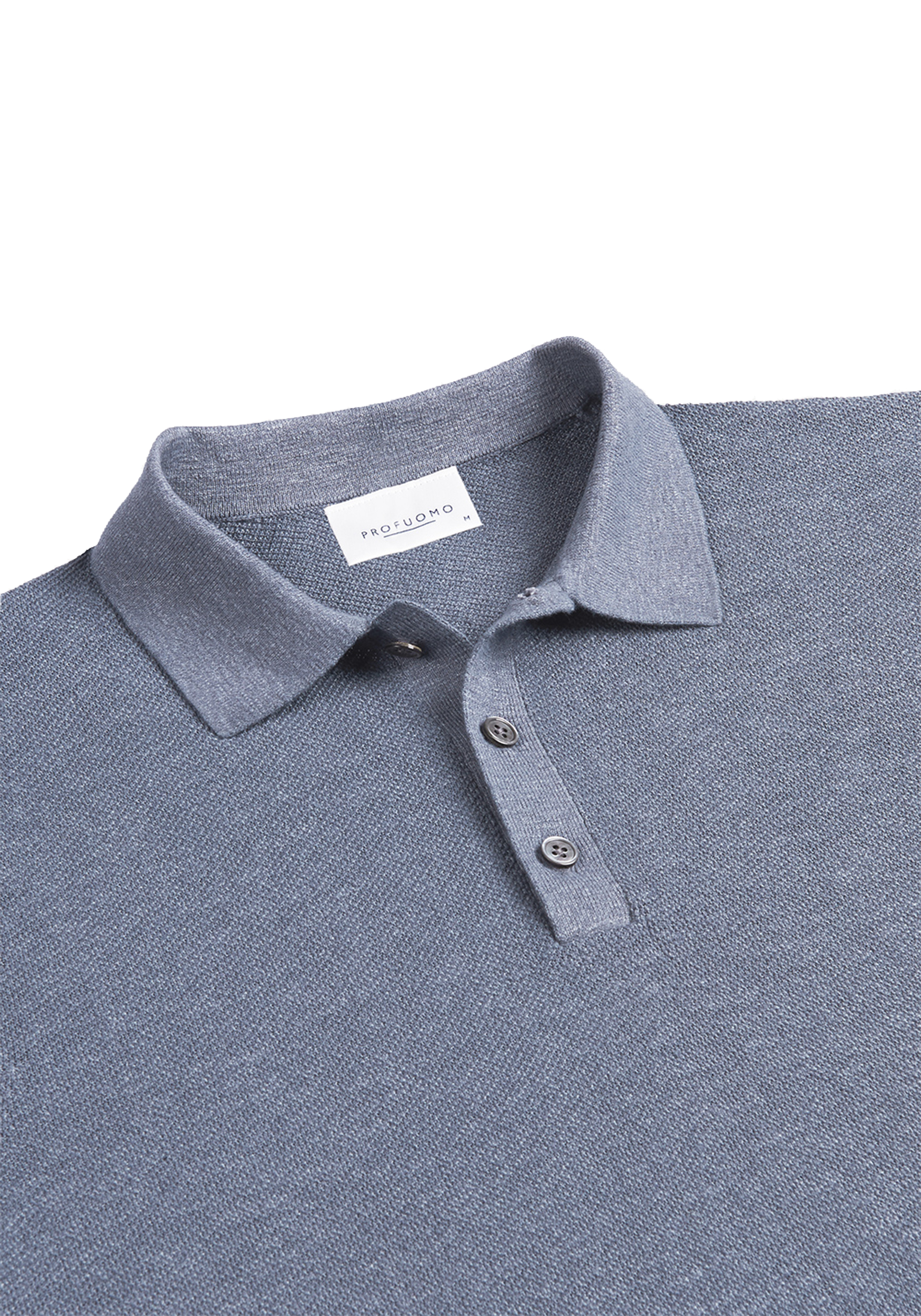 Profuomo slim fit heren polo, blauw