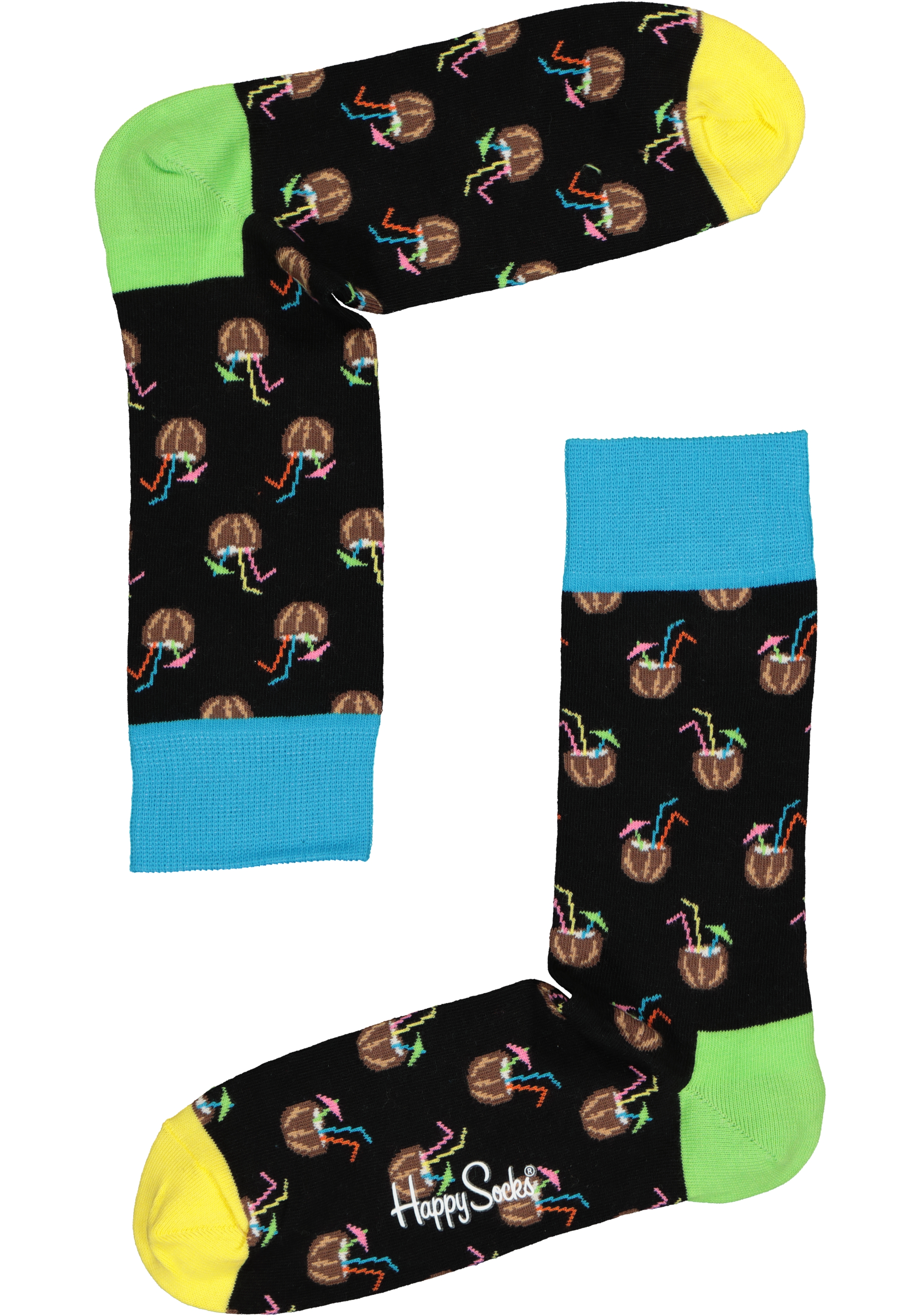 Happy Socks Cocunut Cocktail Sock, unisex sokken