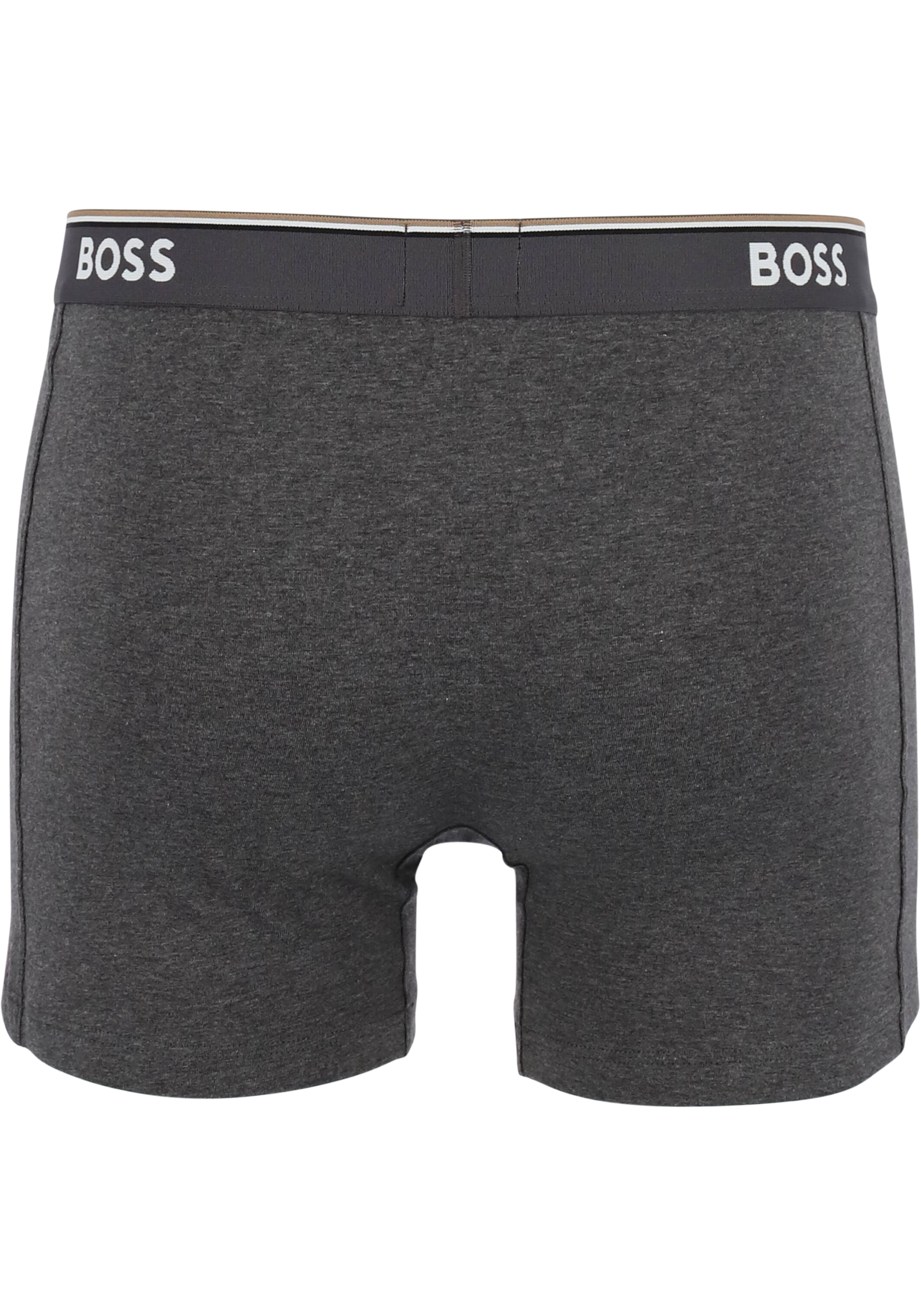 HUGO BOSS Power boxer briefs (3-pack), heren boxers normale lengte, grijs, grijs, zwart