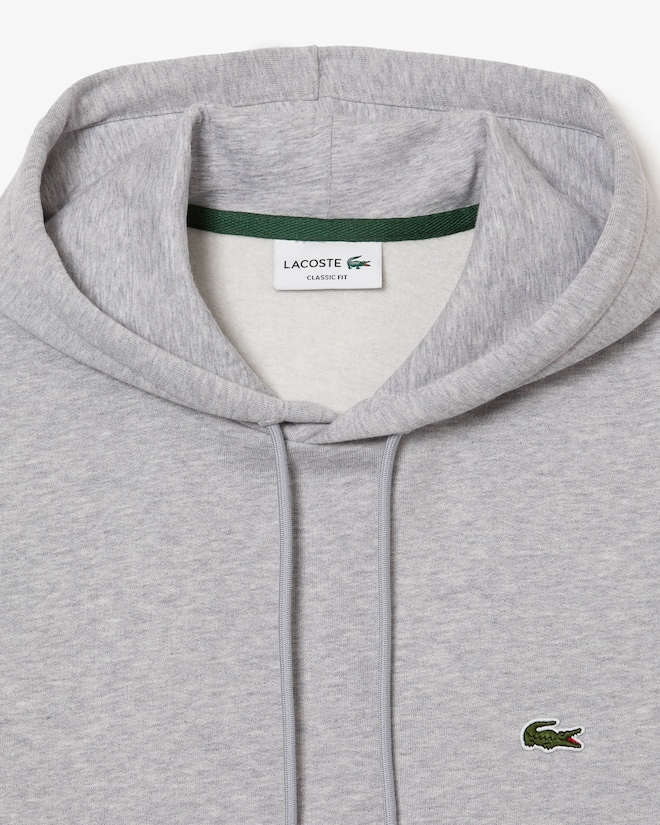 Lacoste heren hoodie sweatshirt, lichtgrijs melange