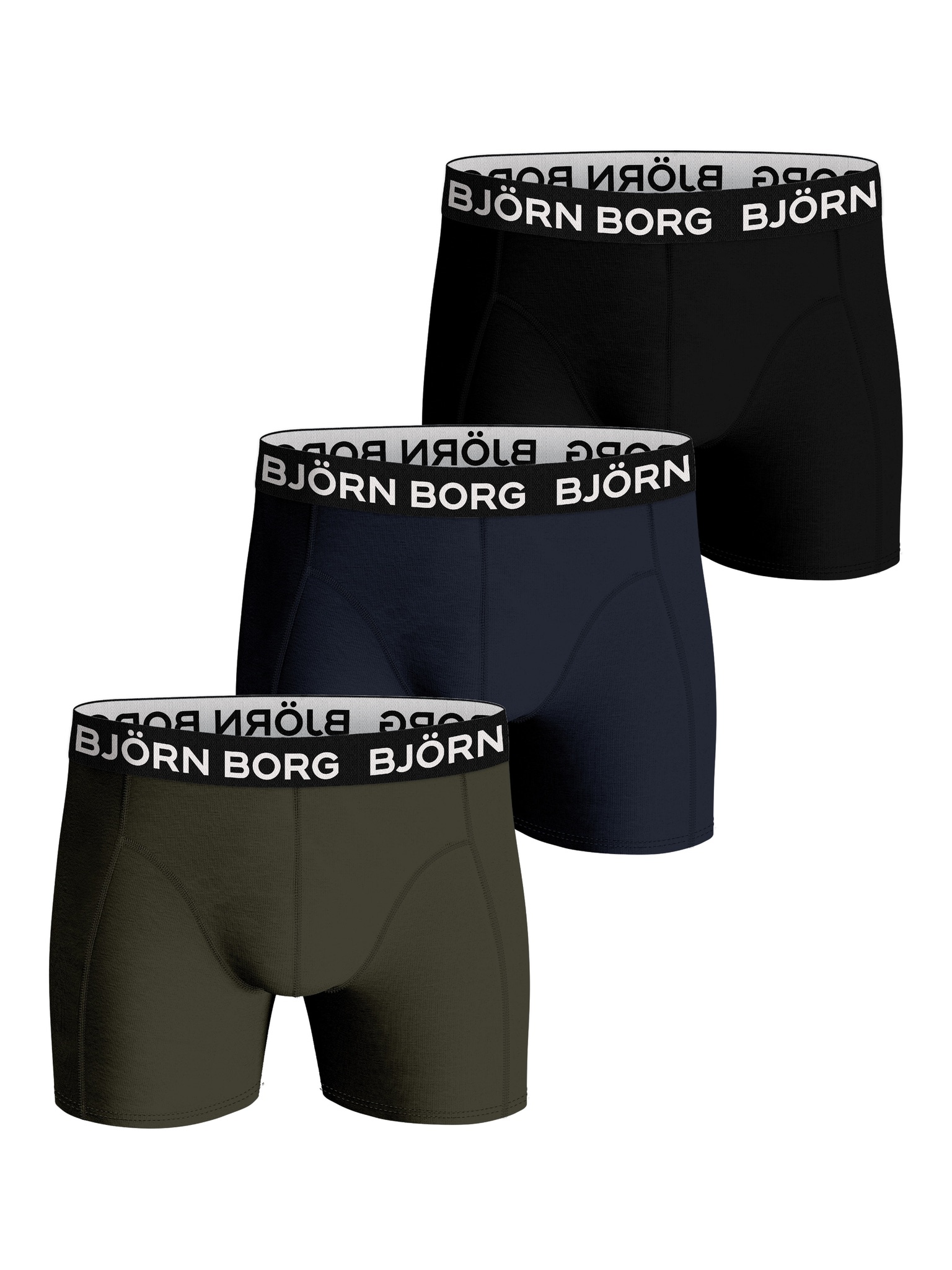 Bjorn Borg Bamboo Cotton Blend boxers, heren boxers normale lengte (3-pack), multicolor