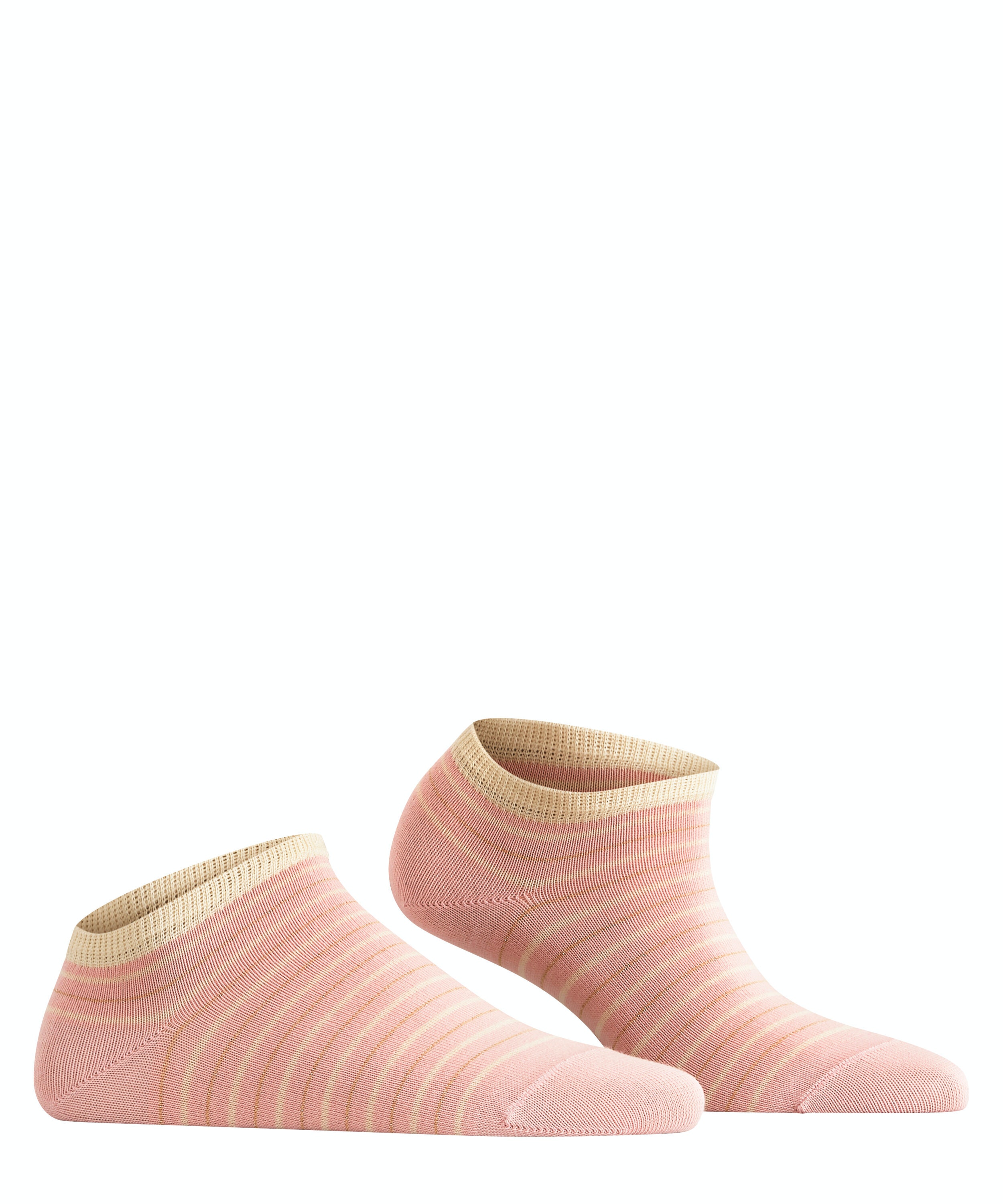 FALKE Stripe Shimmer dames sneakersokken, lichtroze (blossom)