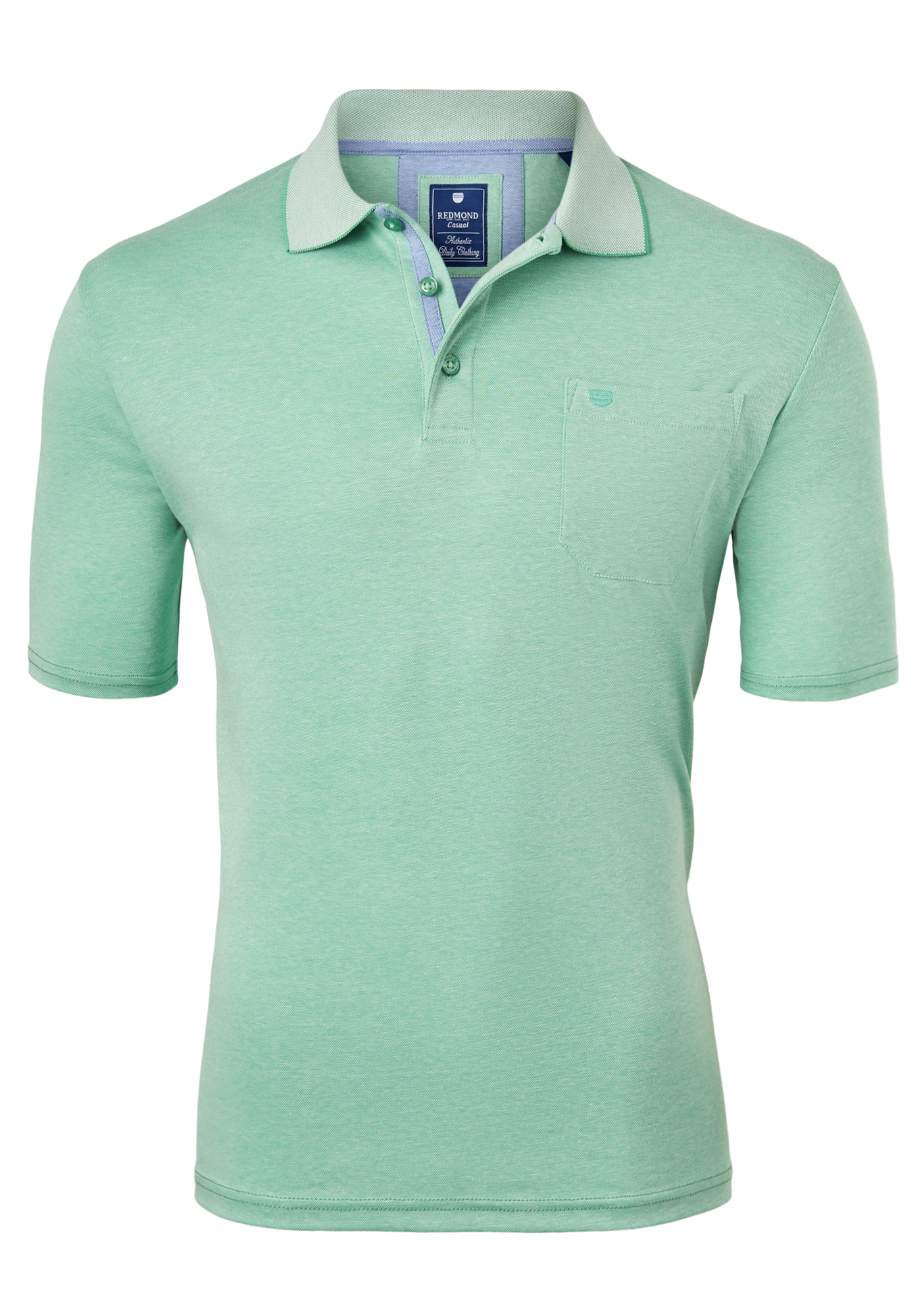 Redmond regular fit poloshirt, groen melange