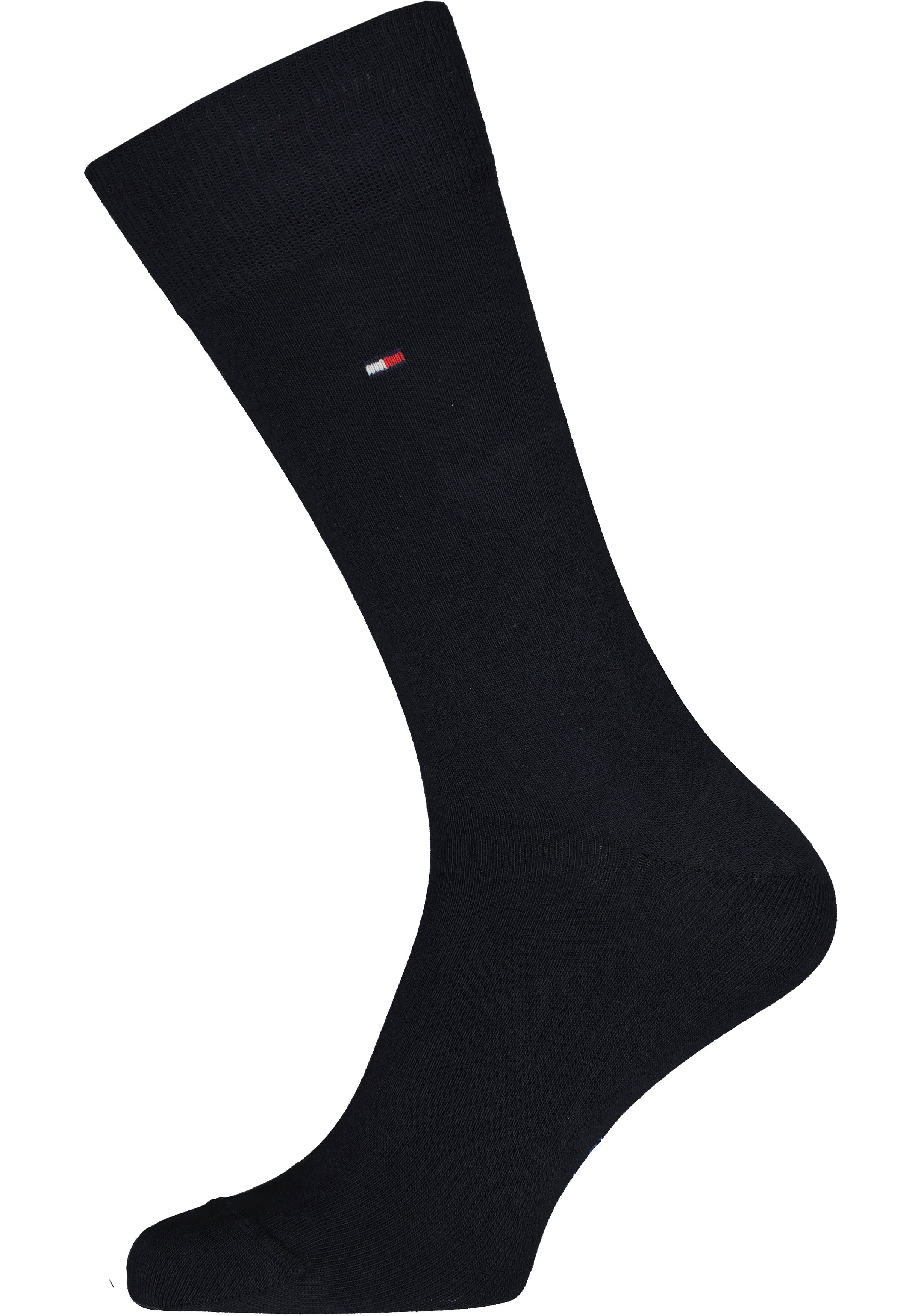 Tommy Hilfiger Duo Stripe Socks (2-pack), herensokken katoen, gestreept en uni, blauw