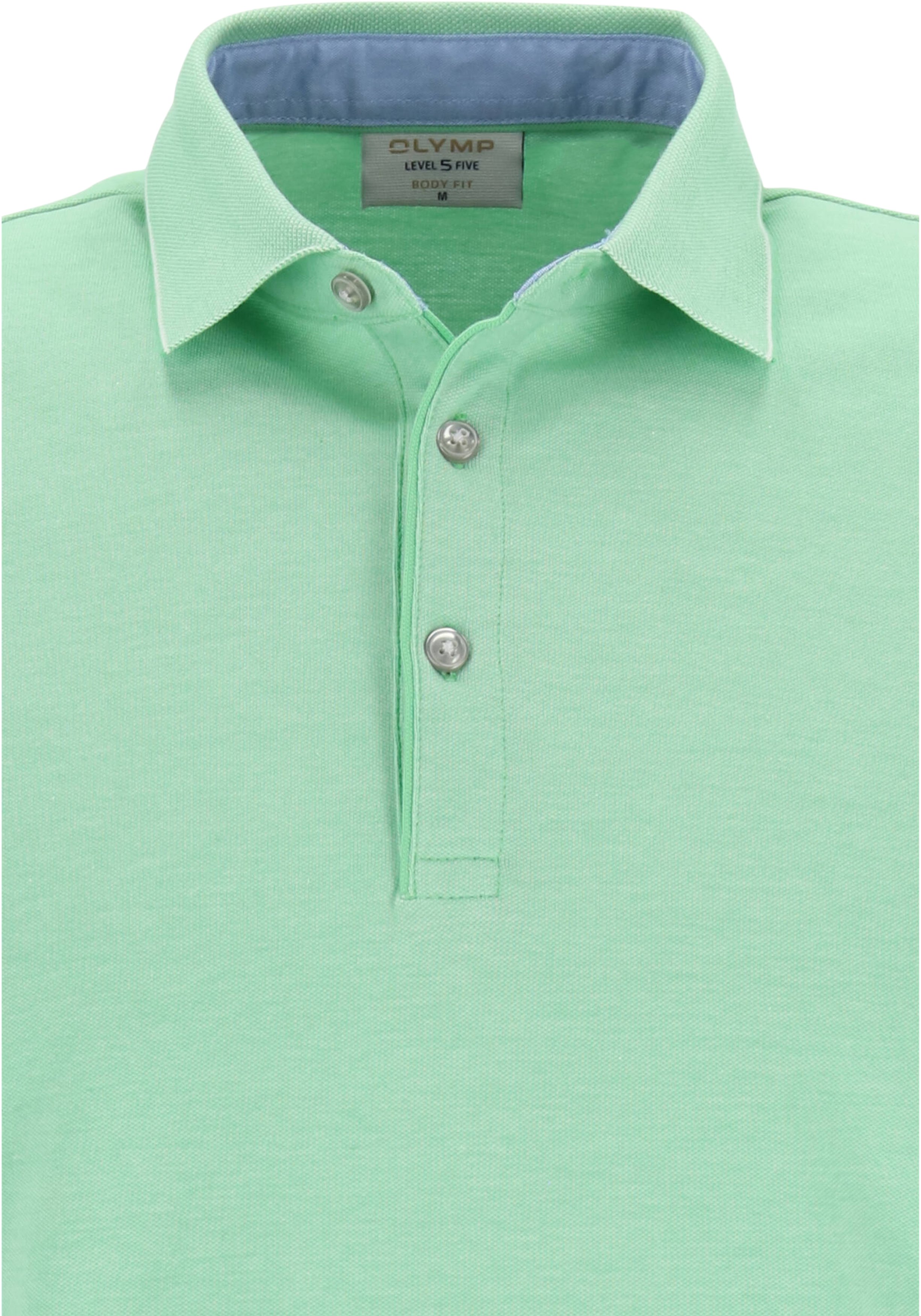 OLYMP Polo Level 5 Casual, slim fit polo, limoen groen