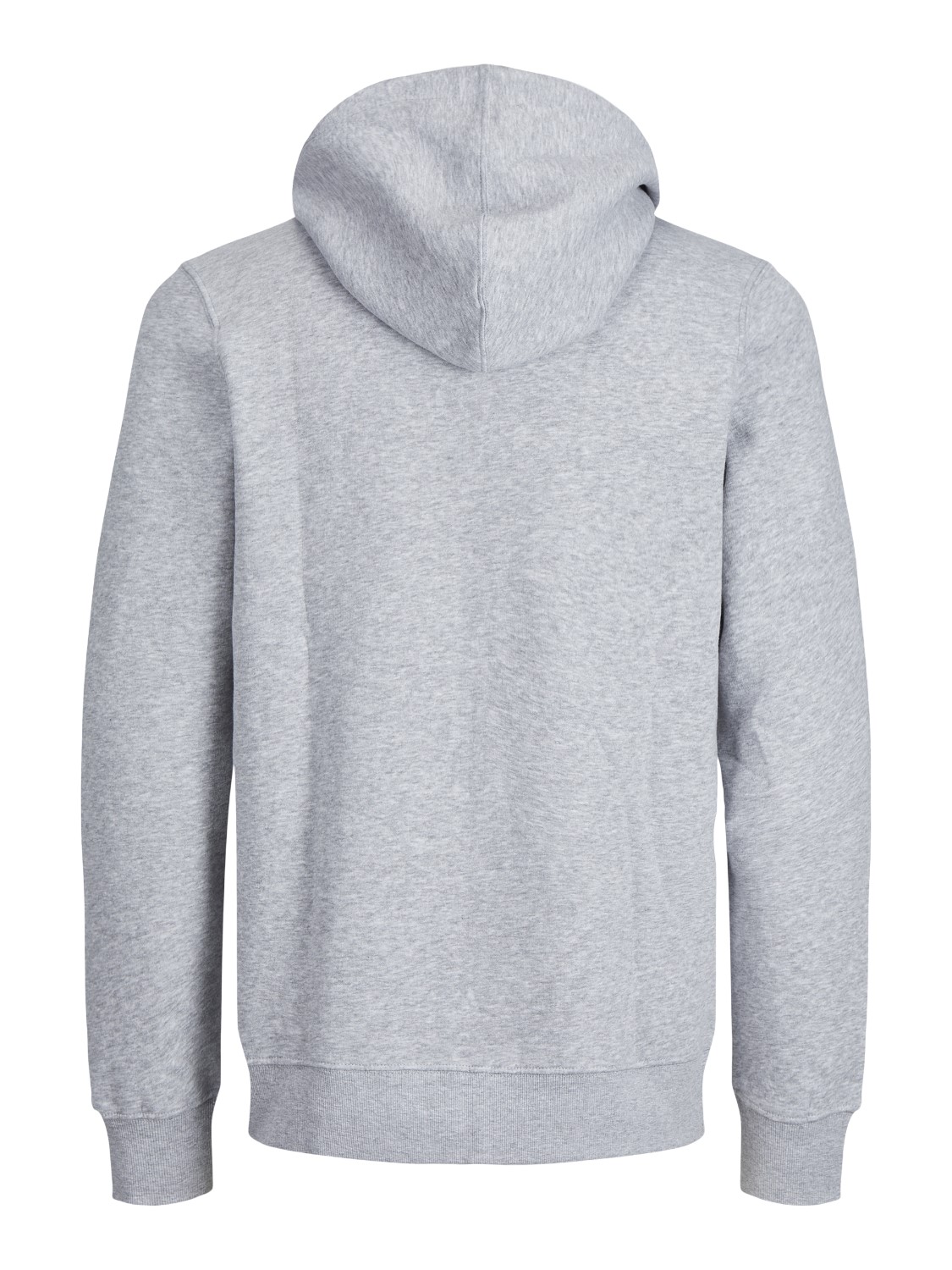 JACK & JONES Bradley sweat zip hood regular fit, heren sweatvest katoenmengsel met capuchon, lichtgrijs melange