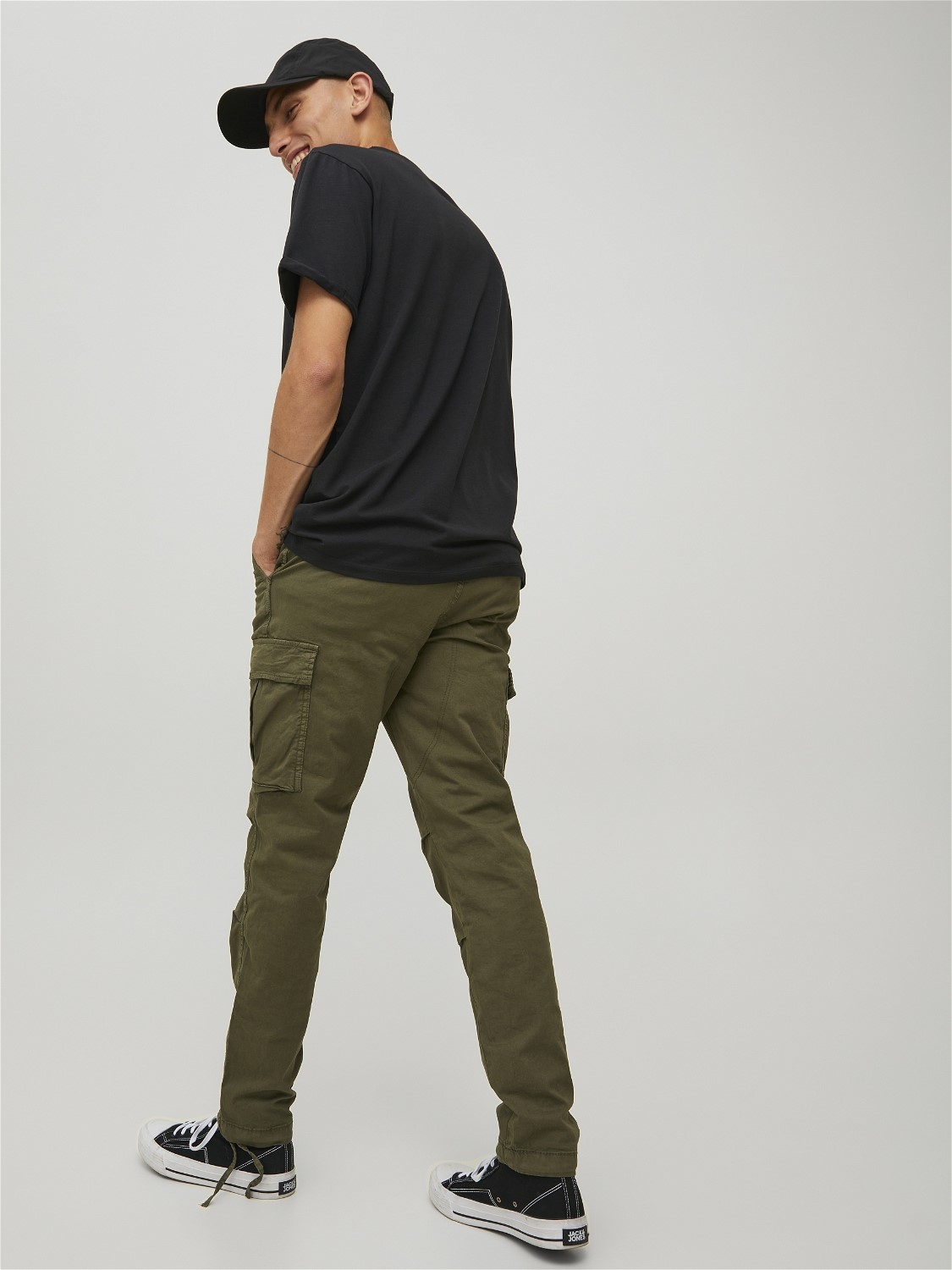 JACK & JONES Ace Tucker Cargoa loose fit, heren cargo broek, groen