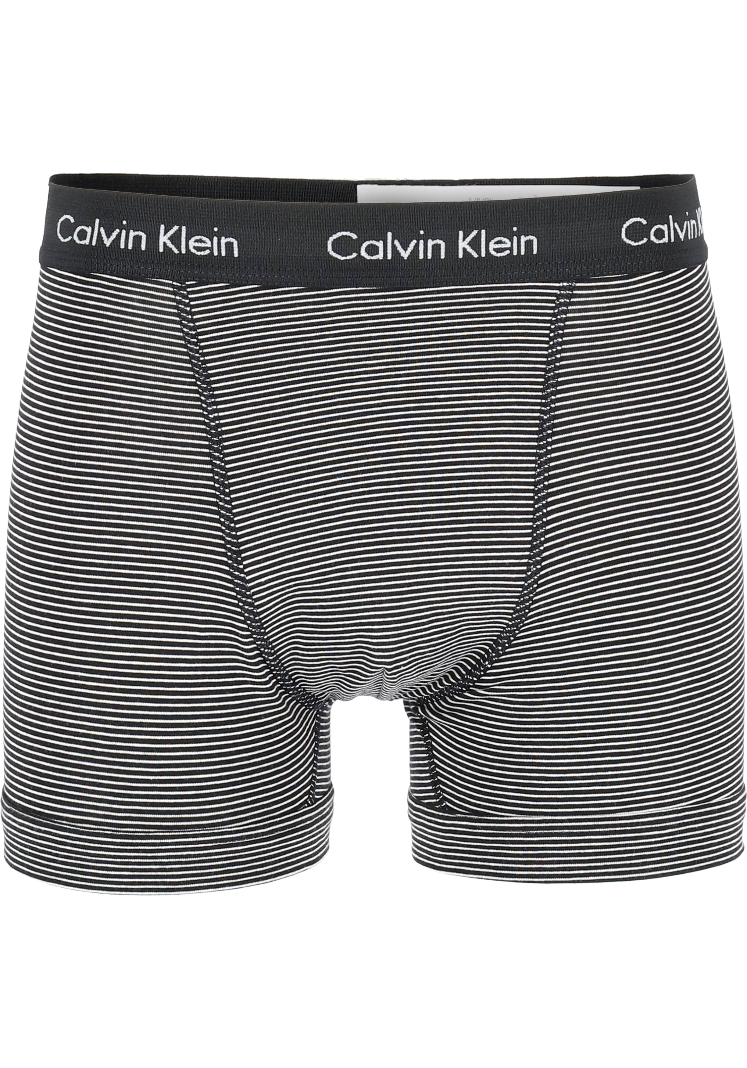 Calvin Klein trunks (3-pack), heren boxers normale lengte, zwart, wit en gestreept