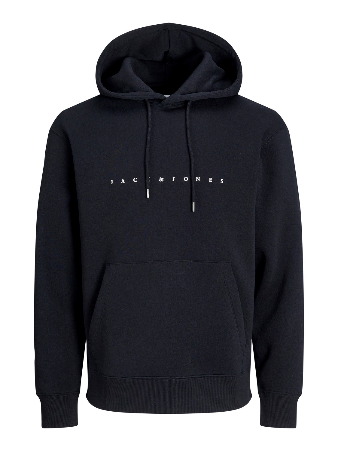 JACK & JONES Star jj sweat hood regular fit, heren hoodie katoenmengsel met capuchon, zwart