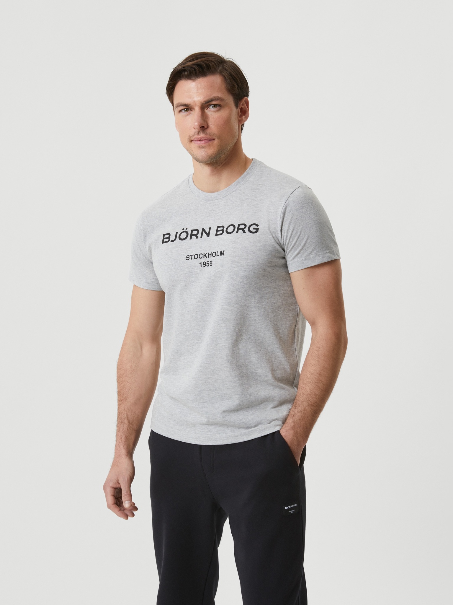 Bjorn Borg logo T-shirt, grijs