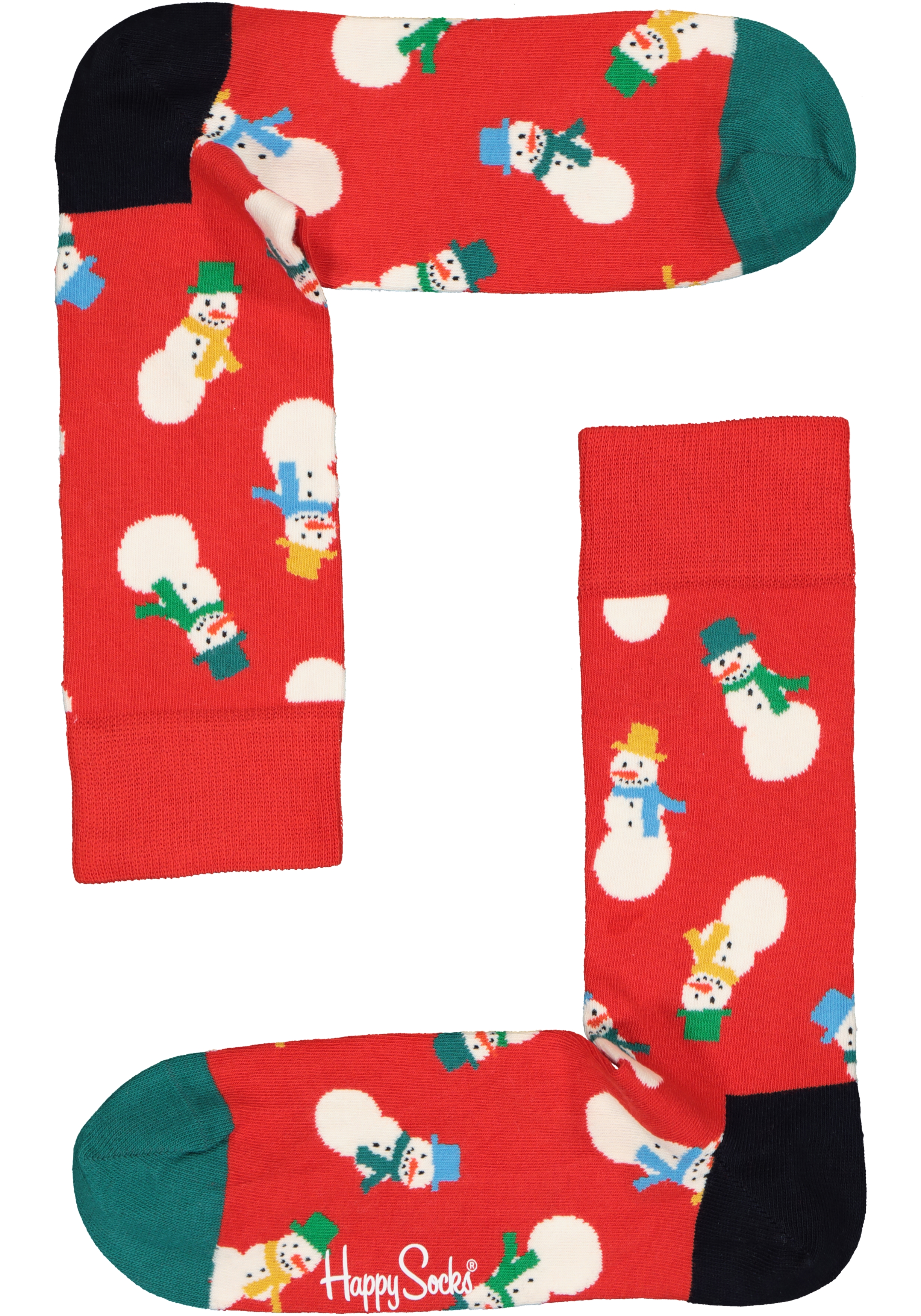 Happy Socks Snowman Socks Gift Set (2-pack), unisex sokken, sneeuwpoppen