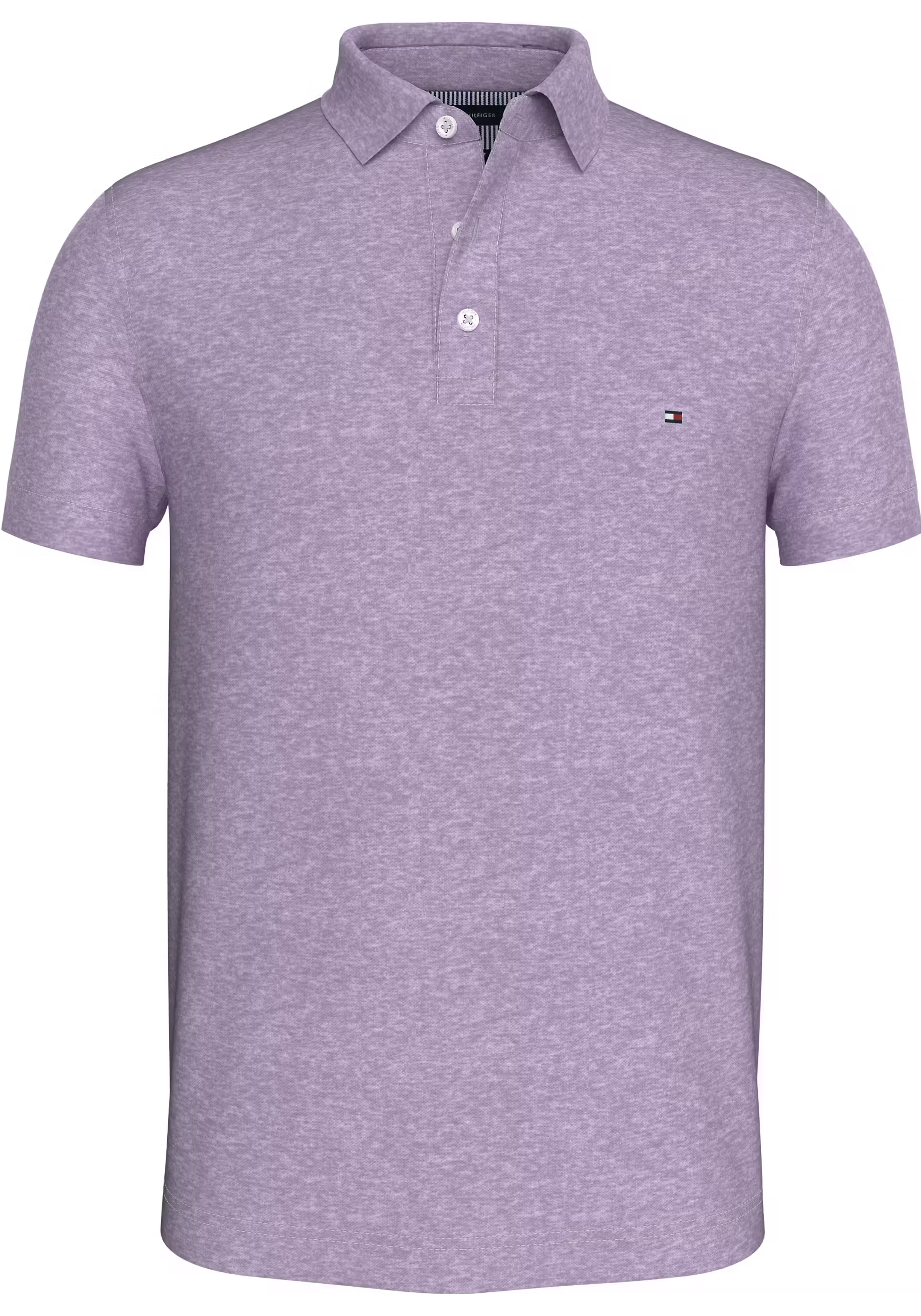 Tommy Hilfiger 1985 Slim Polo, heren poloshirt, lila melange