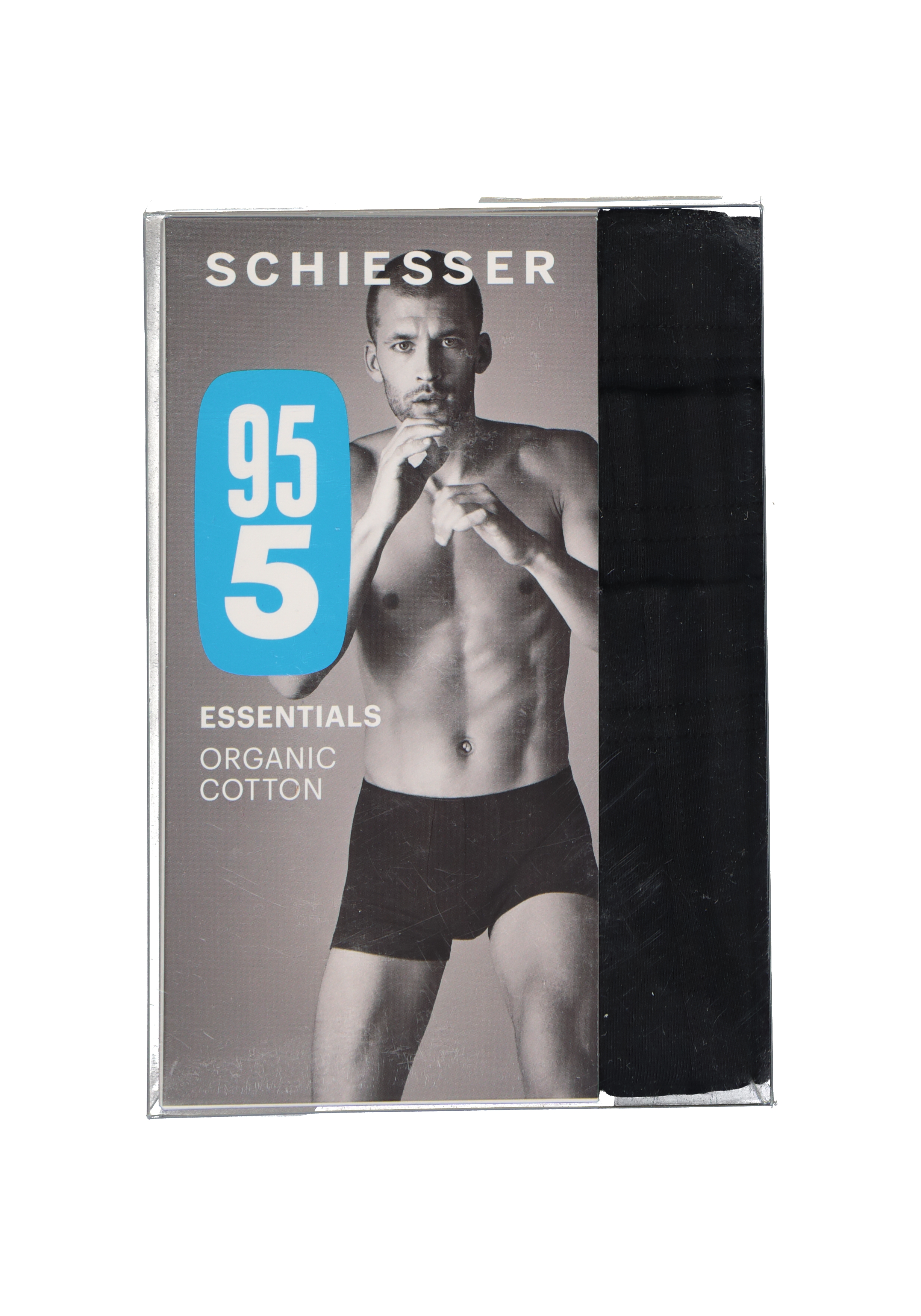 SCHIESSER 95/5 Essentials shorts (3-pack), zwart