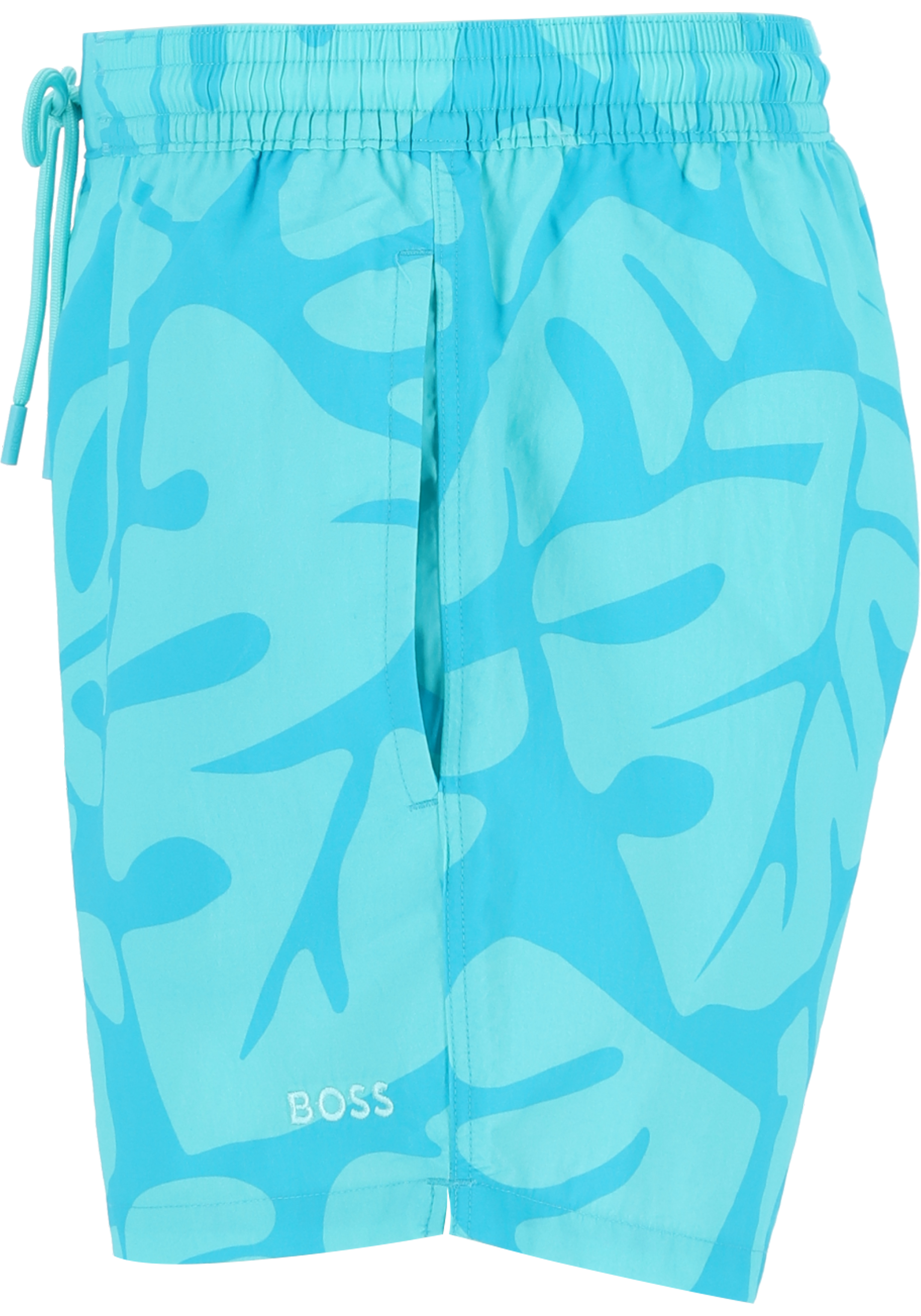 HUGO BOSS Bari swim shorts, heren zwembroek, turquoise dessin