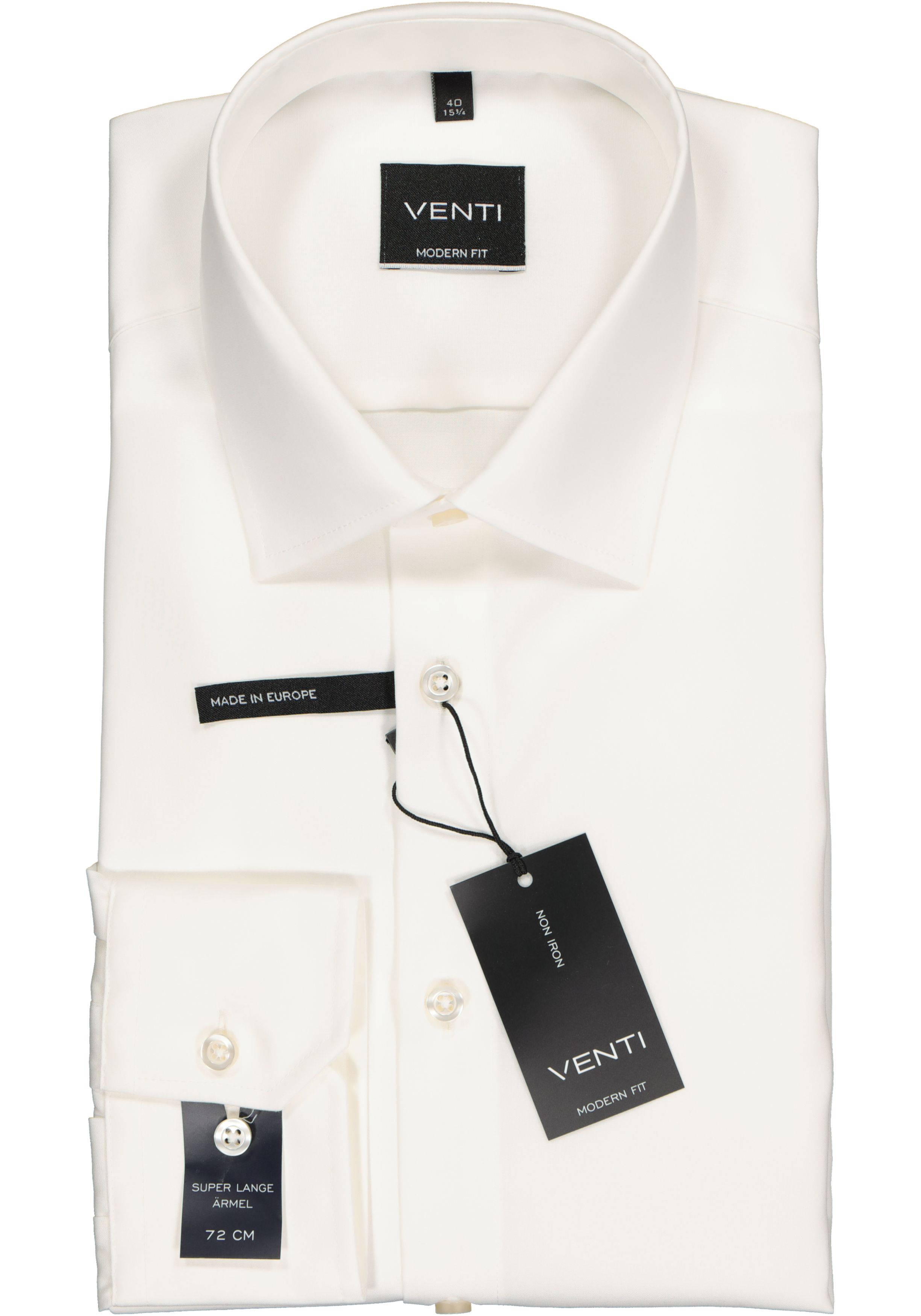 VENTI modern fit overhemd, mouwlengte 72, beige