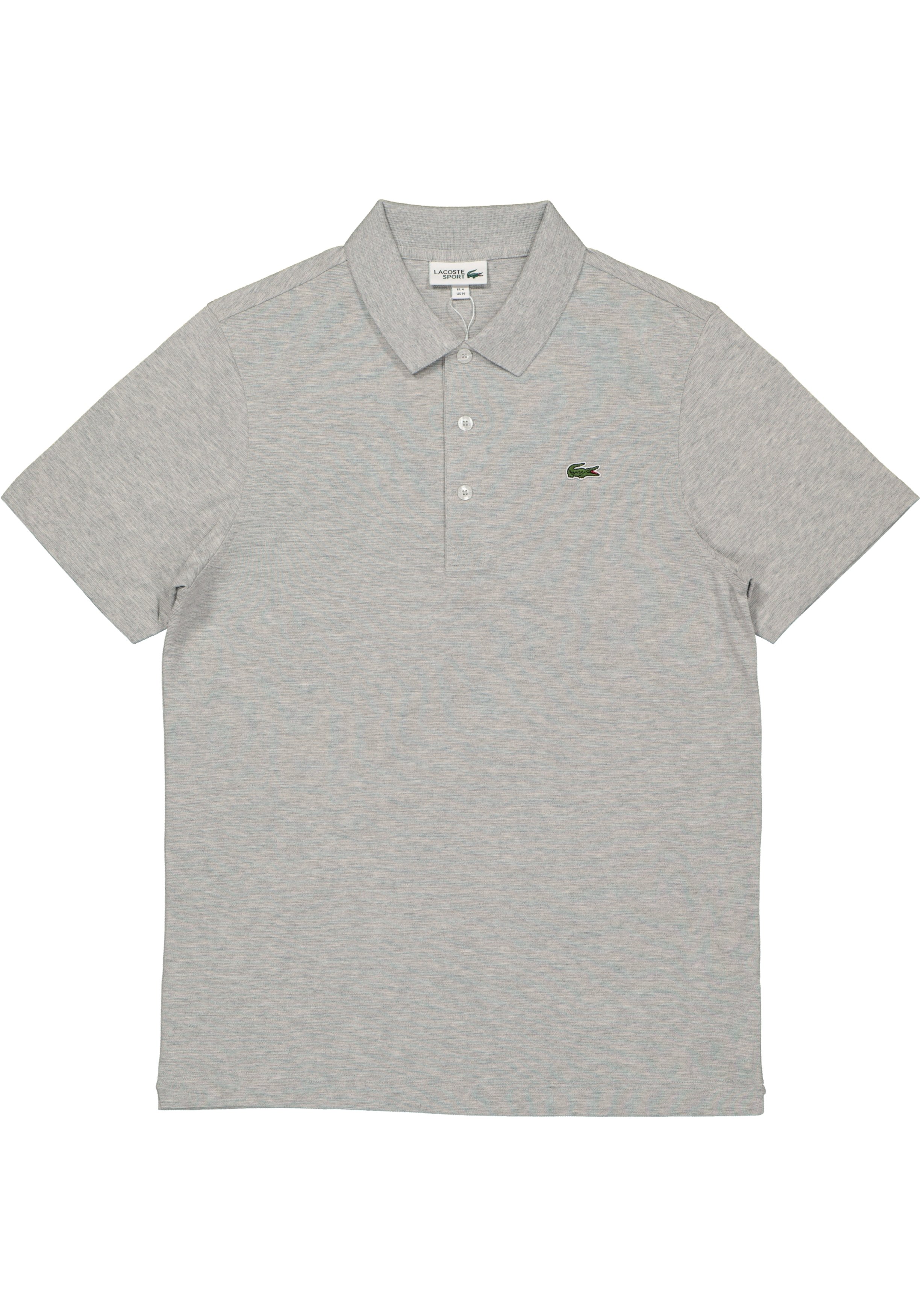 Lacoste Sport polo regular fit stretch, zilvergrijs melange