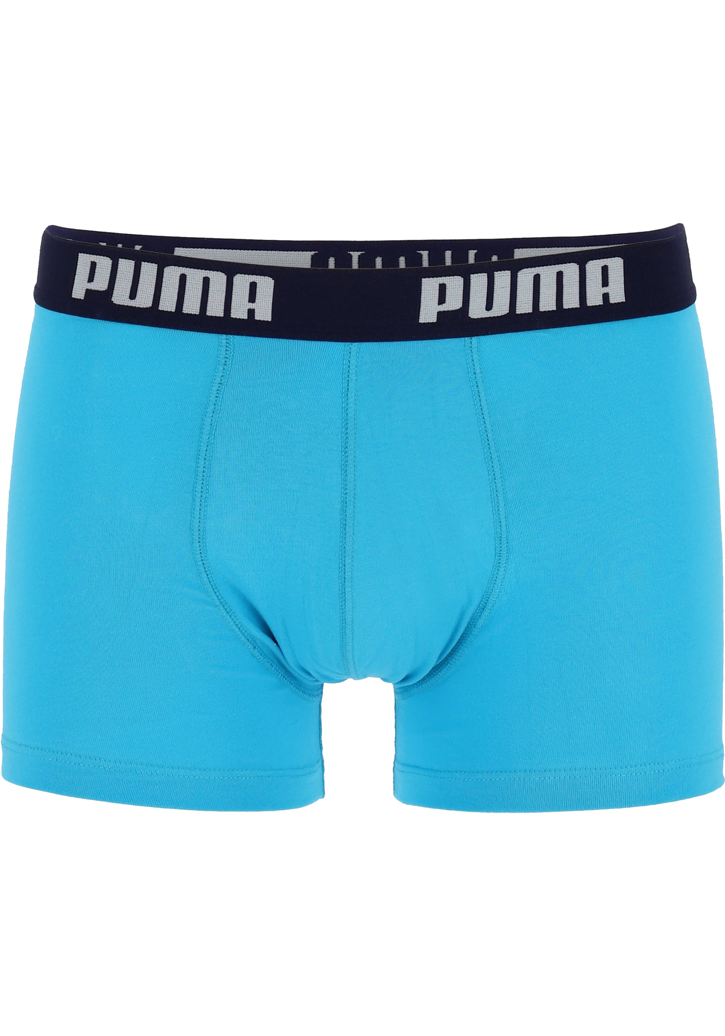 Puma Basic Boxer heren (2-pack), aqua en blauw