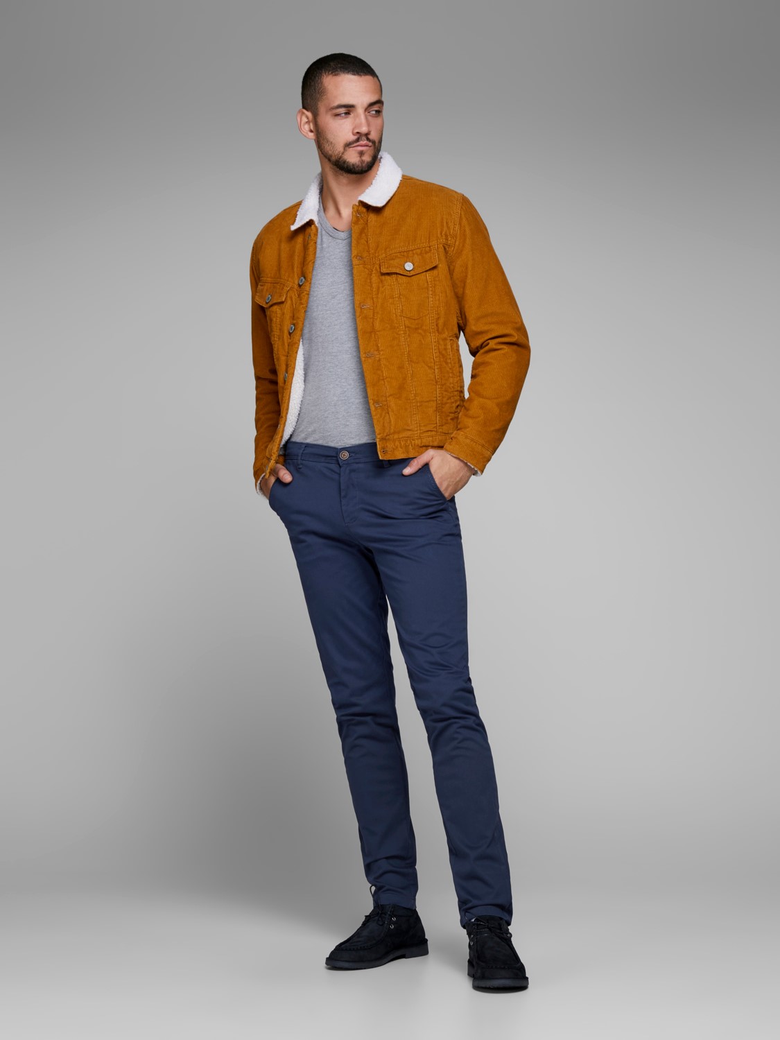 JACK & JONES Marco Bowie slim fit, heren chino, blauw