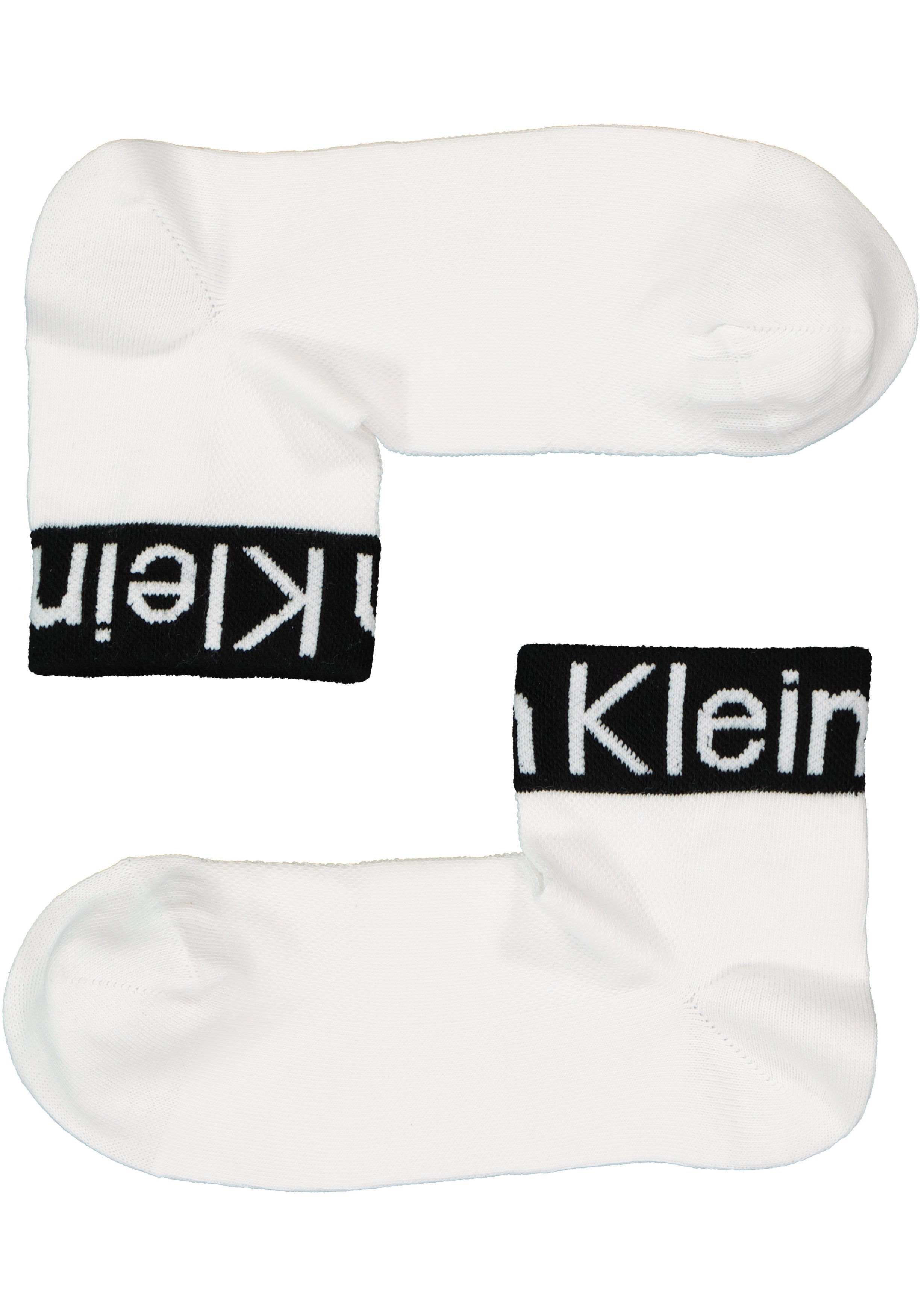 Calvin Klein damessokken Kayla (1-pack), lage logo sokken, wit met zwart