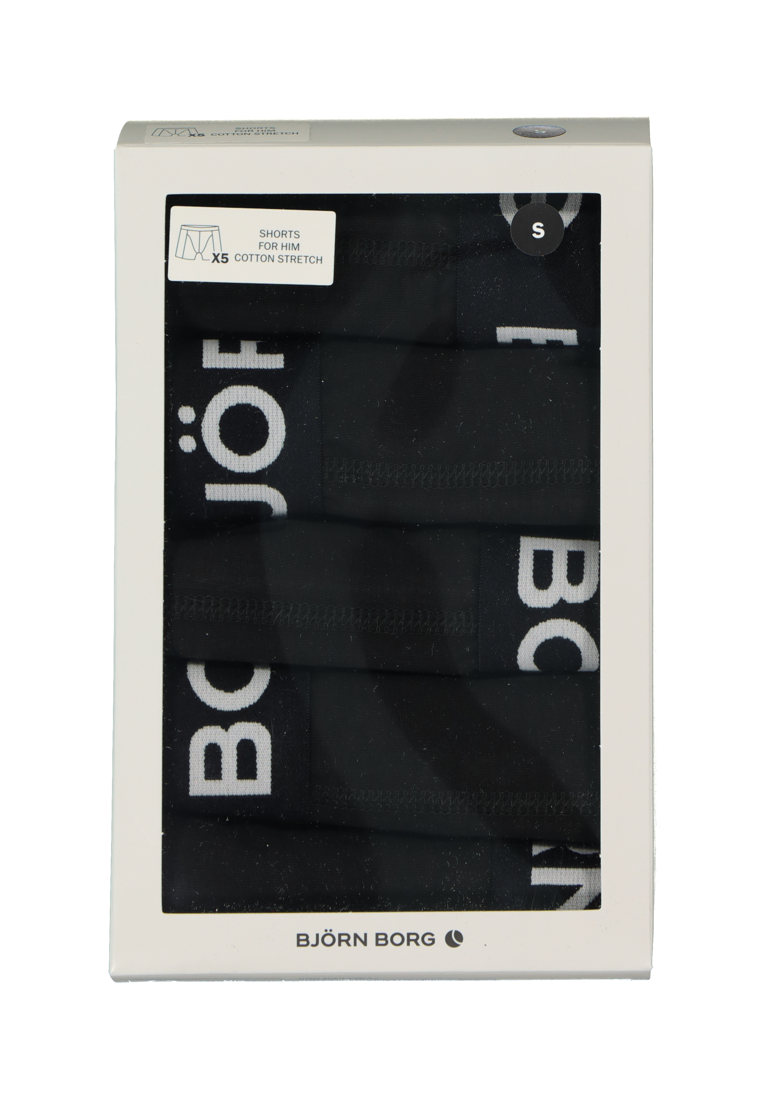 Bjorn Borg boxershorts Essential (5-pack), heren boxers normale lengte, zwart