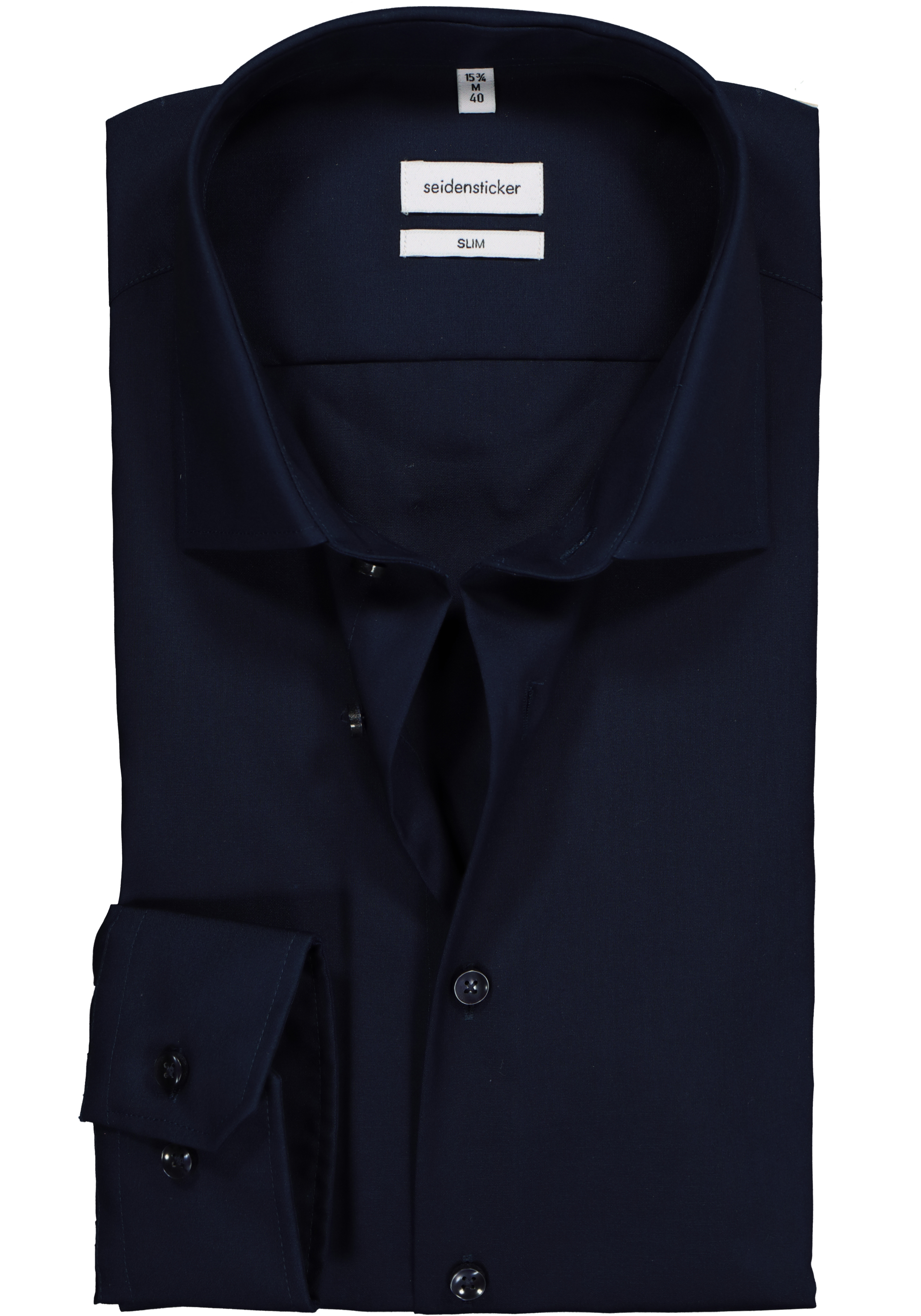 Seidensticker slim fit overhemd, donkerblauw