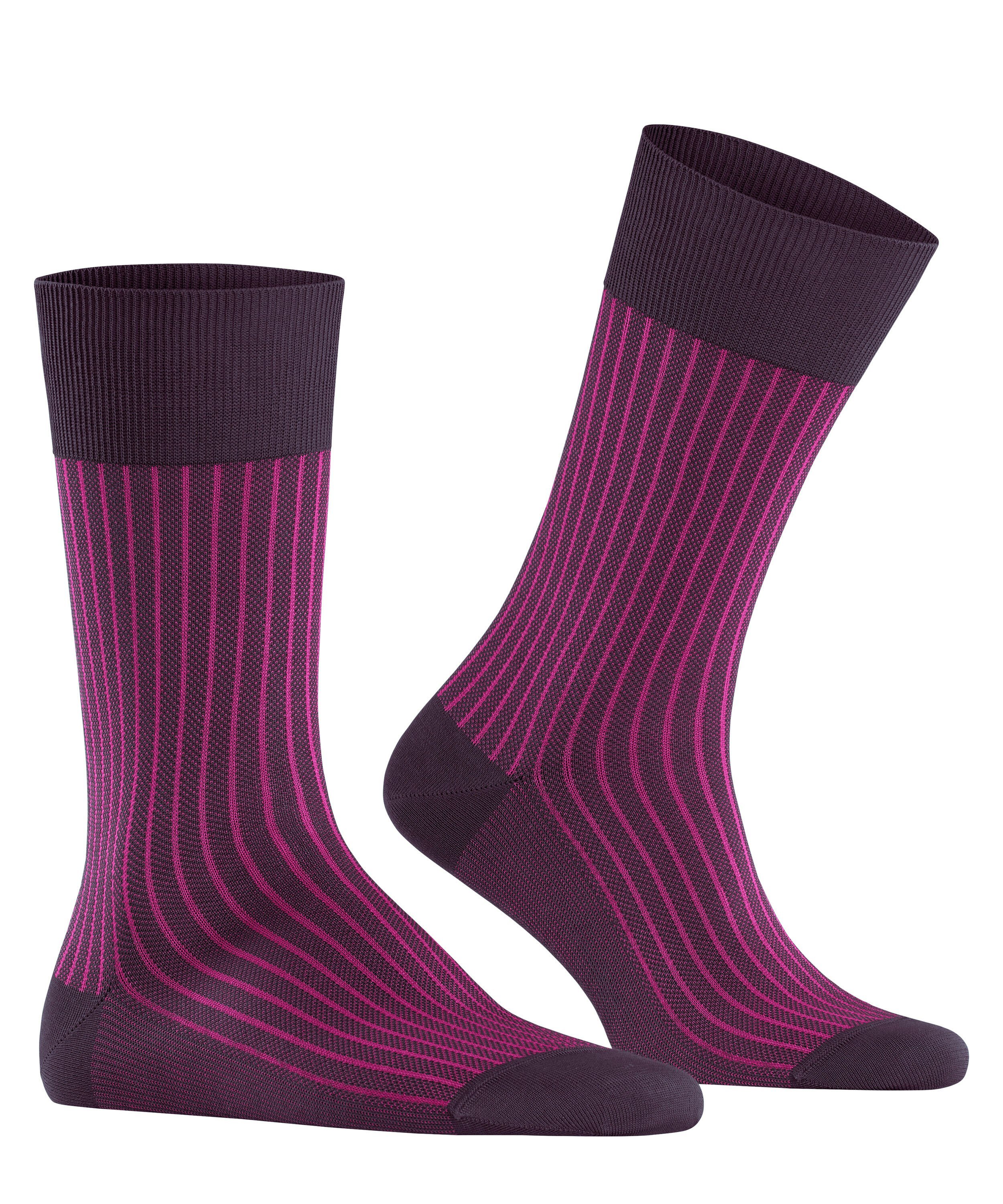 FALKE Oxford Stripe herensokken, (aubergine)