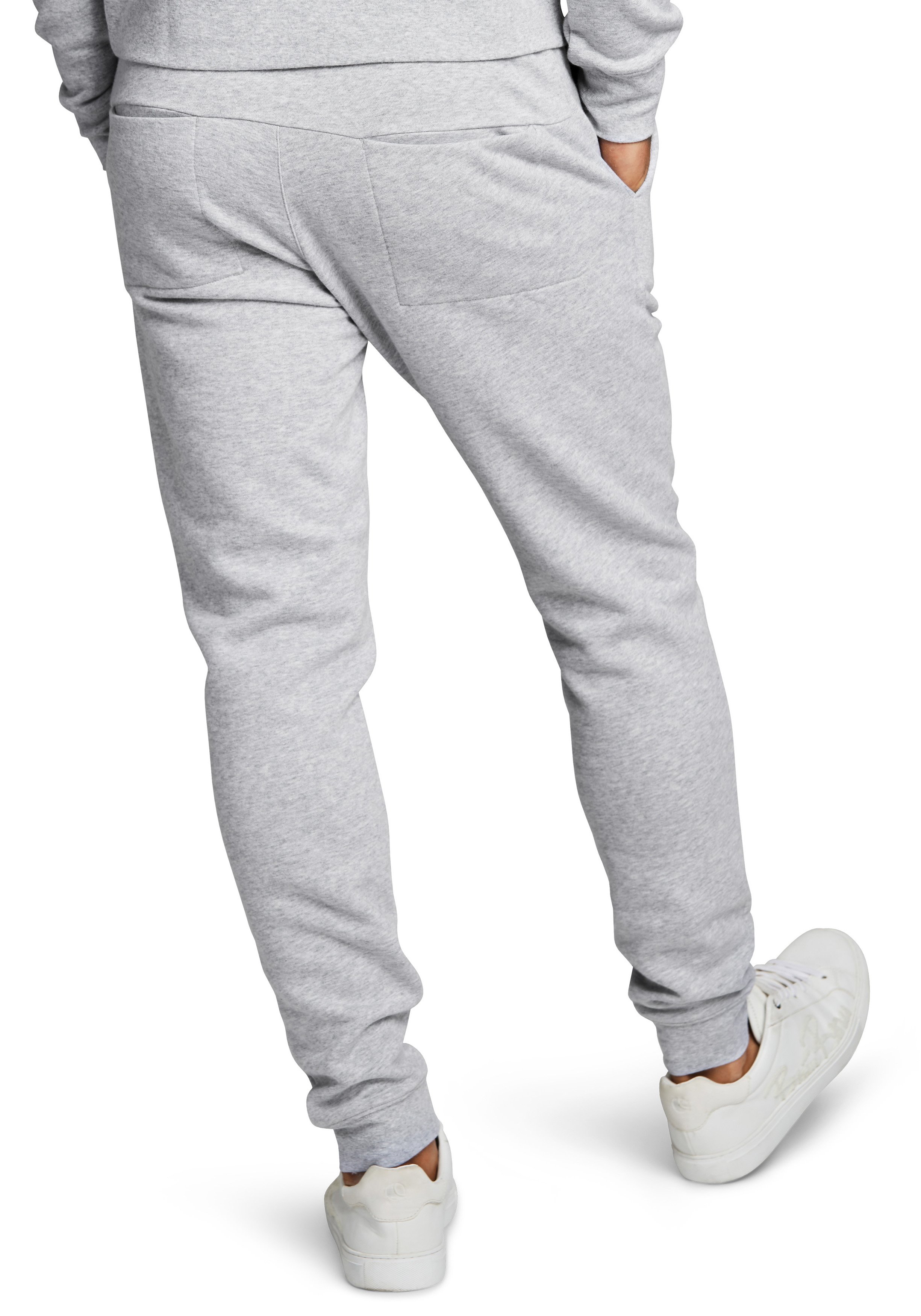 Bjorn Borg tapered pant, heren joggingbroek dik, lichtgrijs melange