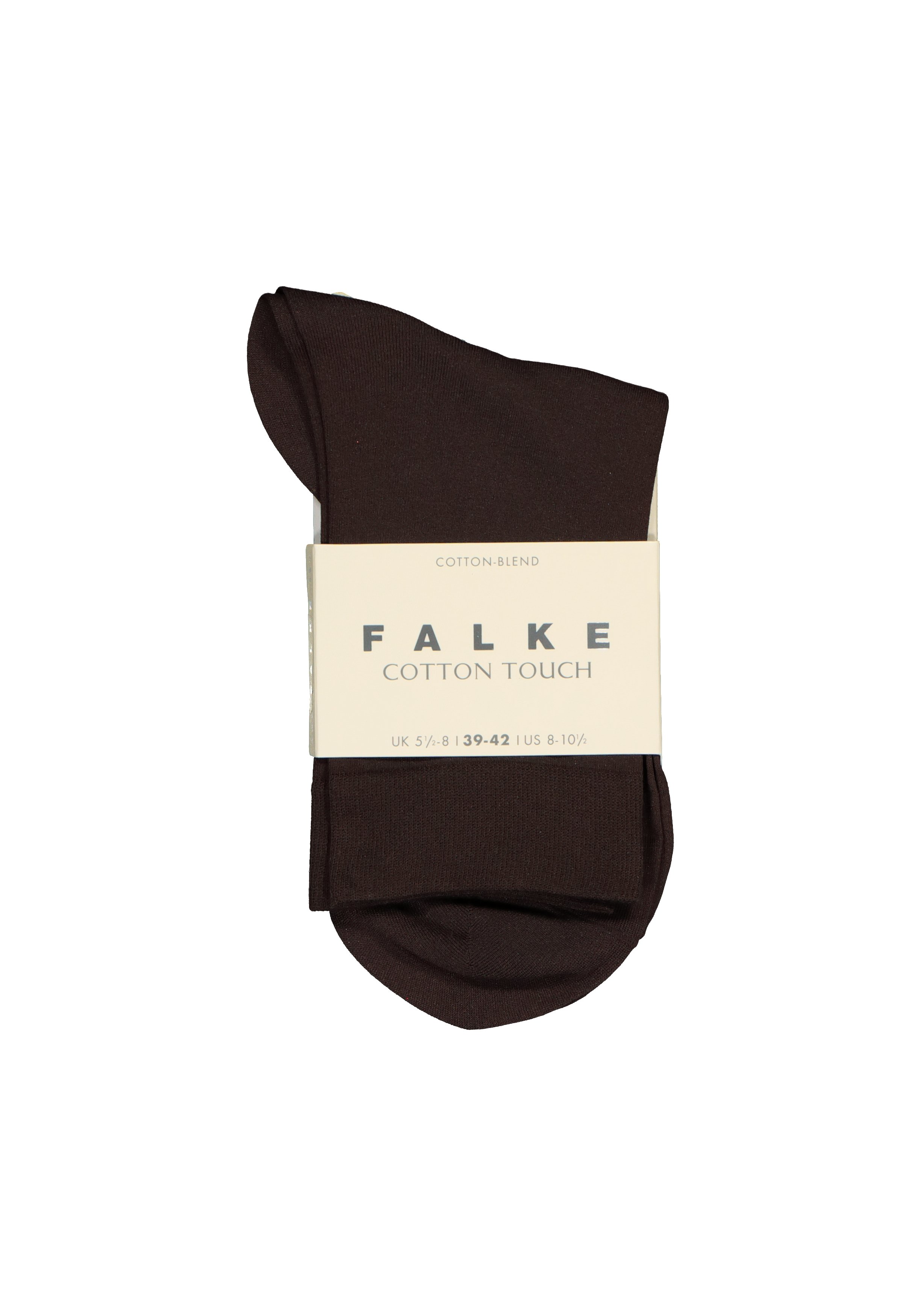 FALKE Cotton Touch damessokken, katoen, donkerbruin (dark brown)