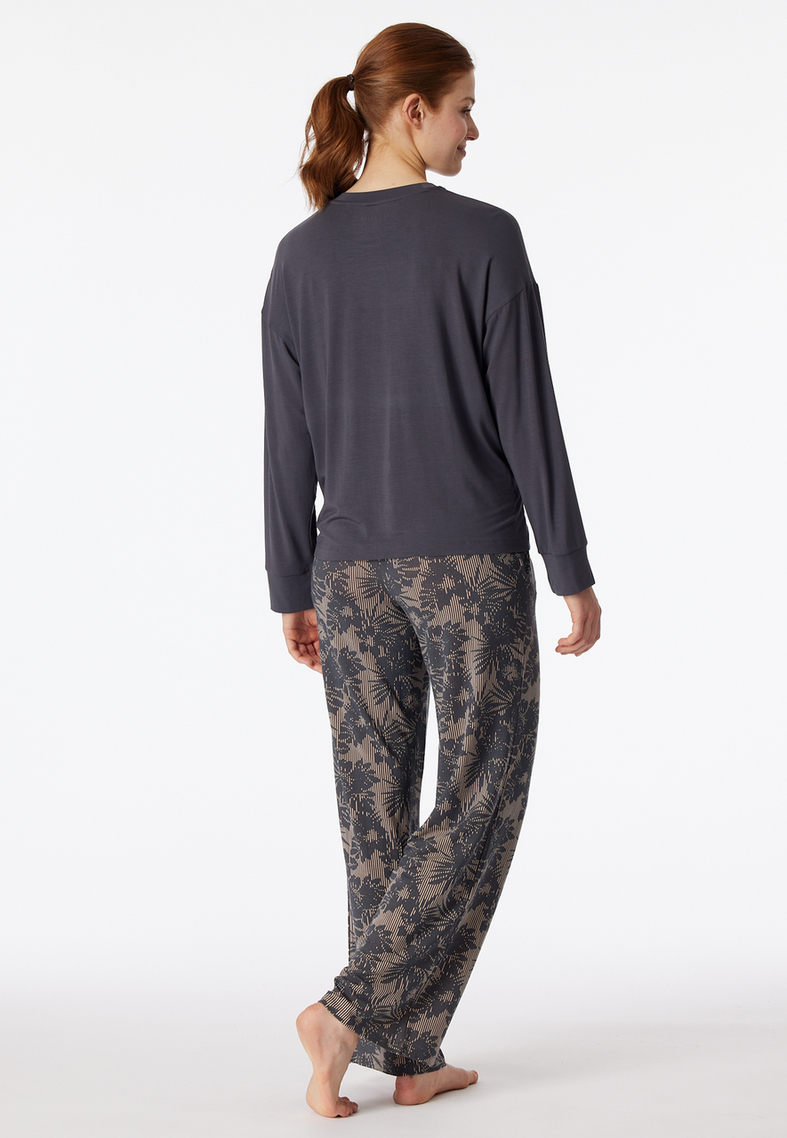 SCHIESSER selected! premium inspiration pyjamaset, dames pyjama lang multicolor