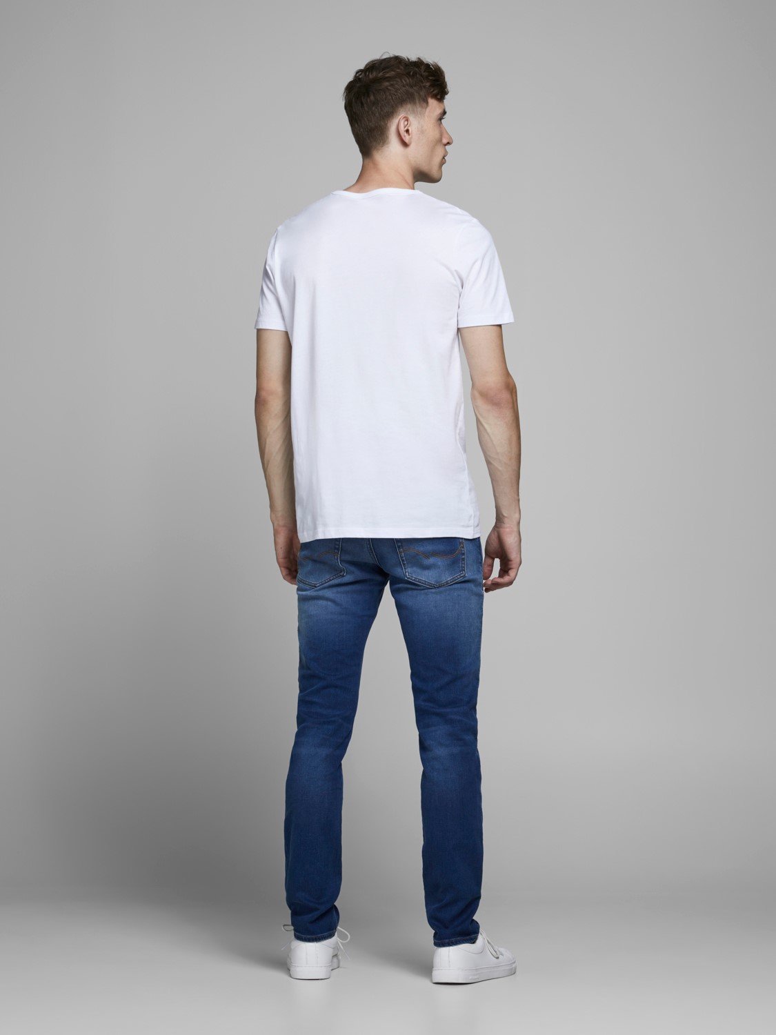 JACK & JONES Glenn Icon loose fit, heren jeans, denimblauw