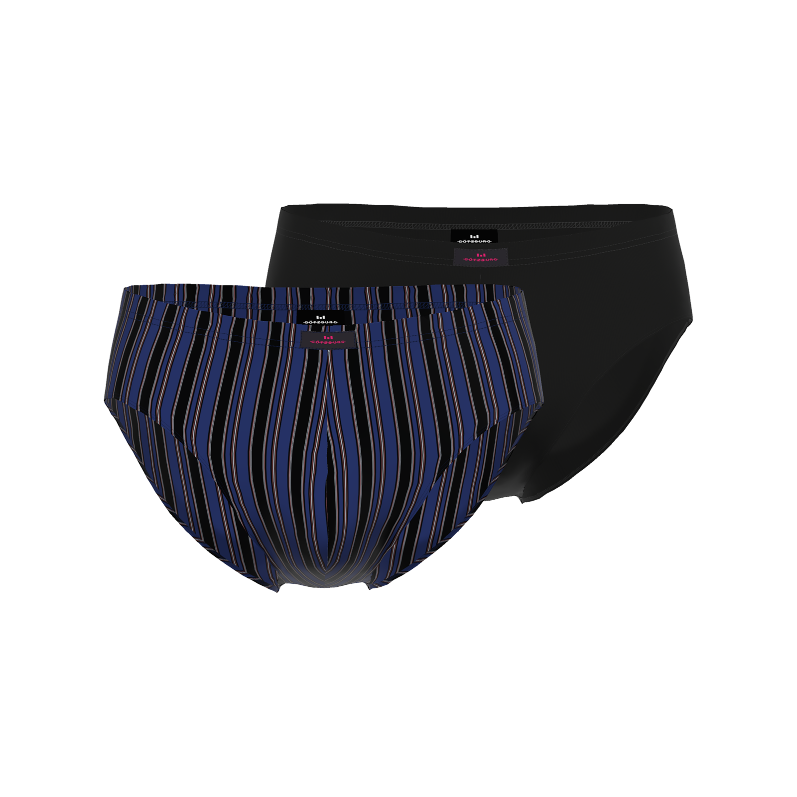 Gotzburg heren sport slip (2-pack), donkerblauw gestreept