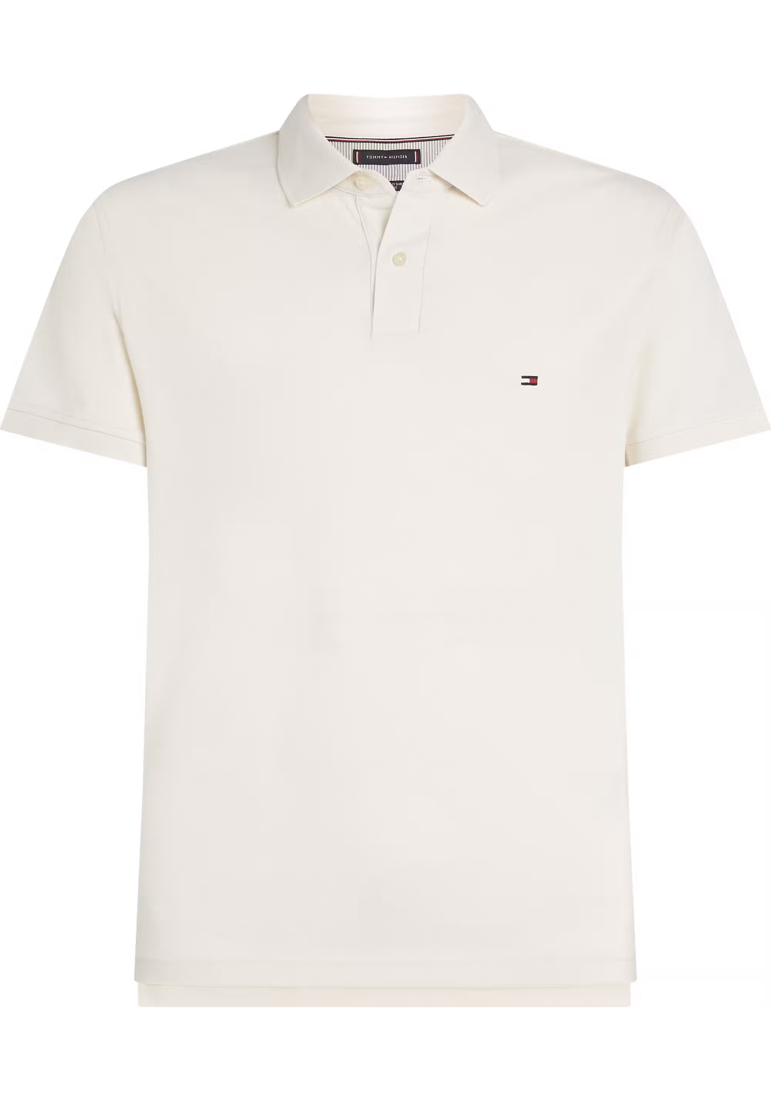 Tommy Hilfiger 1985 Slim Polo, heren poloshirt, offwhite