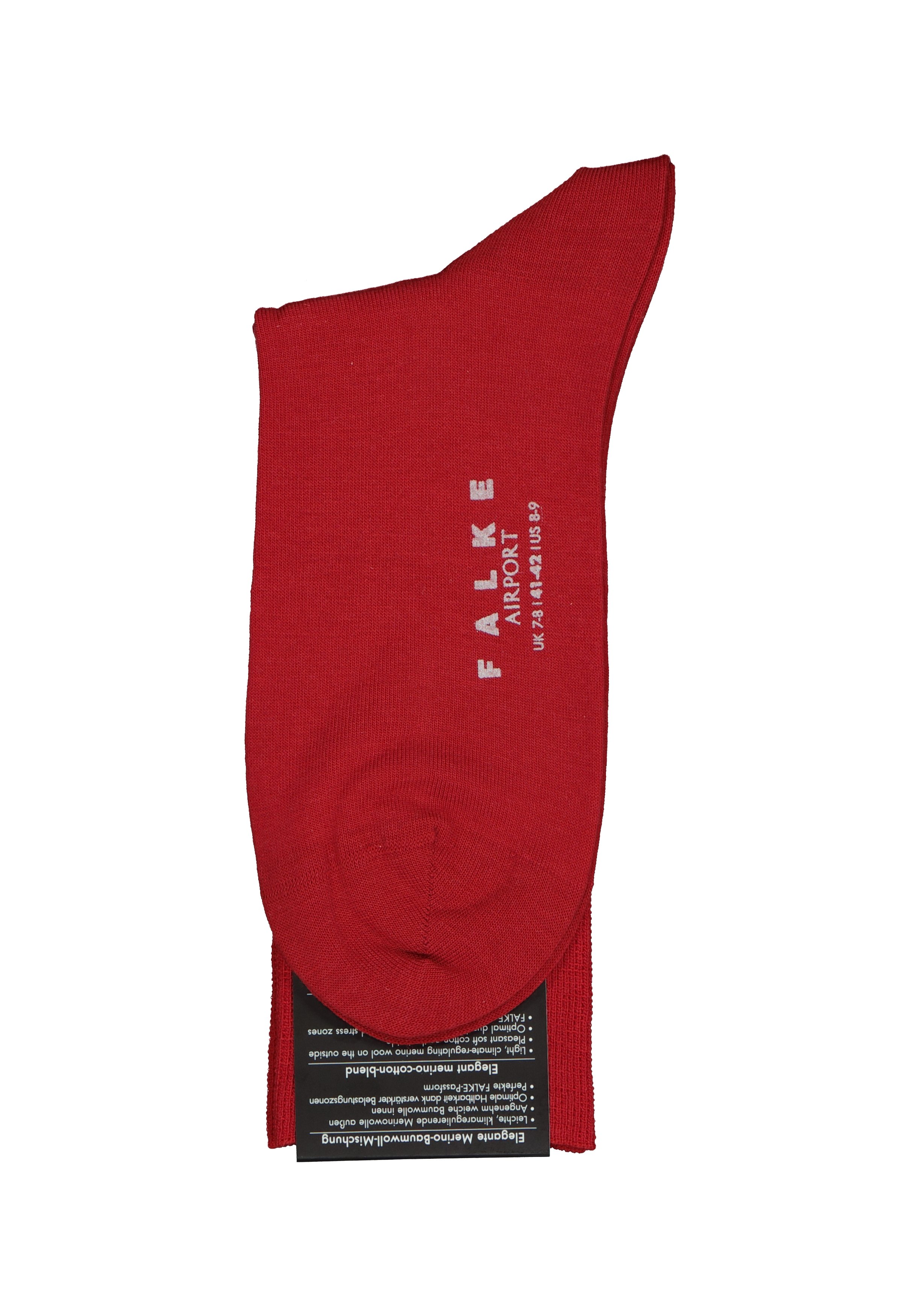 FALKE Airport herensokken, rood (scarlet)