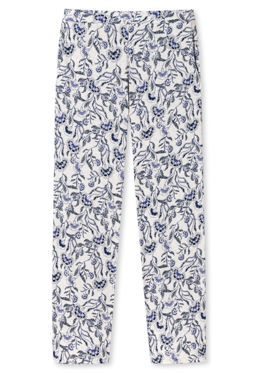 SCHIESSER Mix+Relax loungebroek lang, dames loungebroek lang bloemenprint meerkleurig