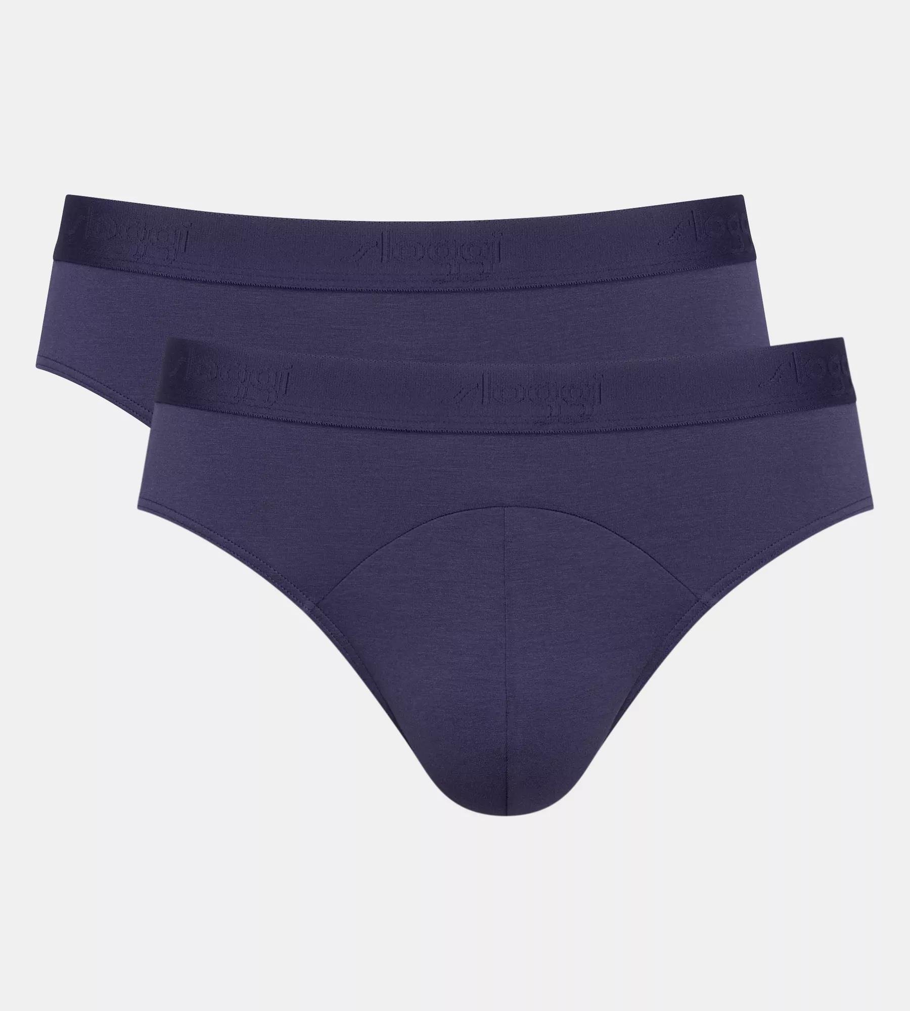 Sloggi Men EVER Soft Brief, heren slip met smalle zijkanten (2-pack), blauw