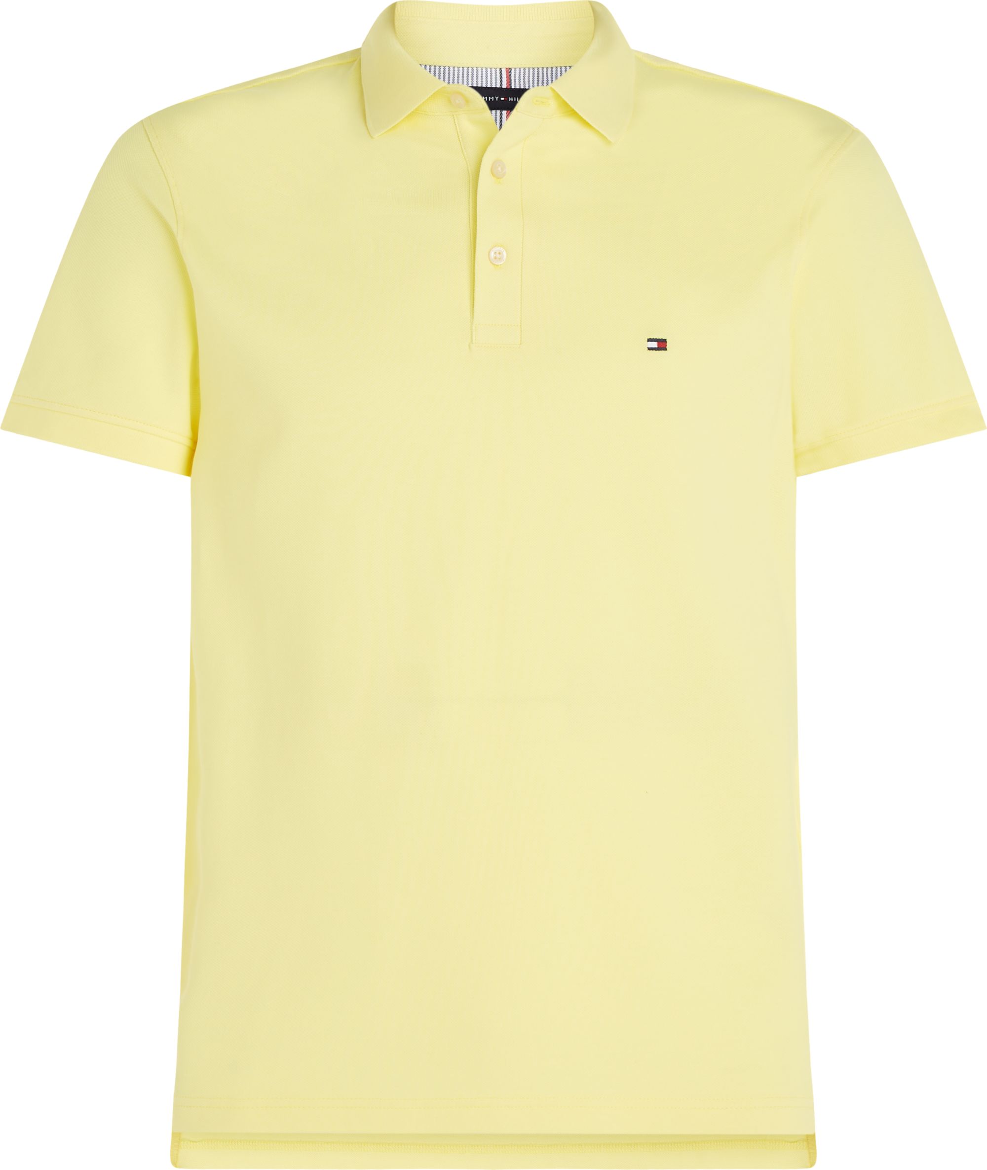 Tommy Hilfiger 1985 Slim Polo, heren poloshirt, lichgeel