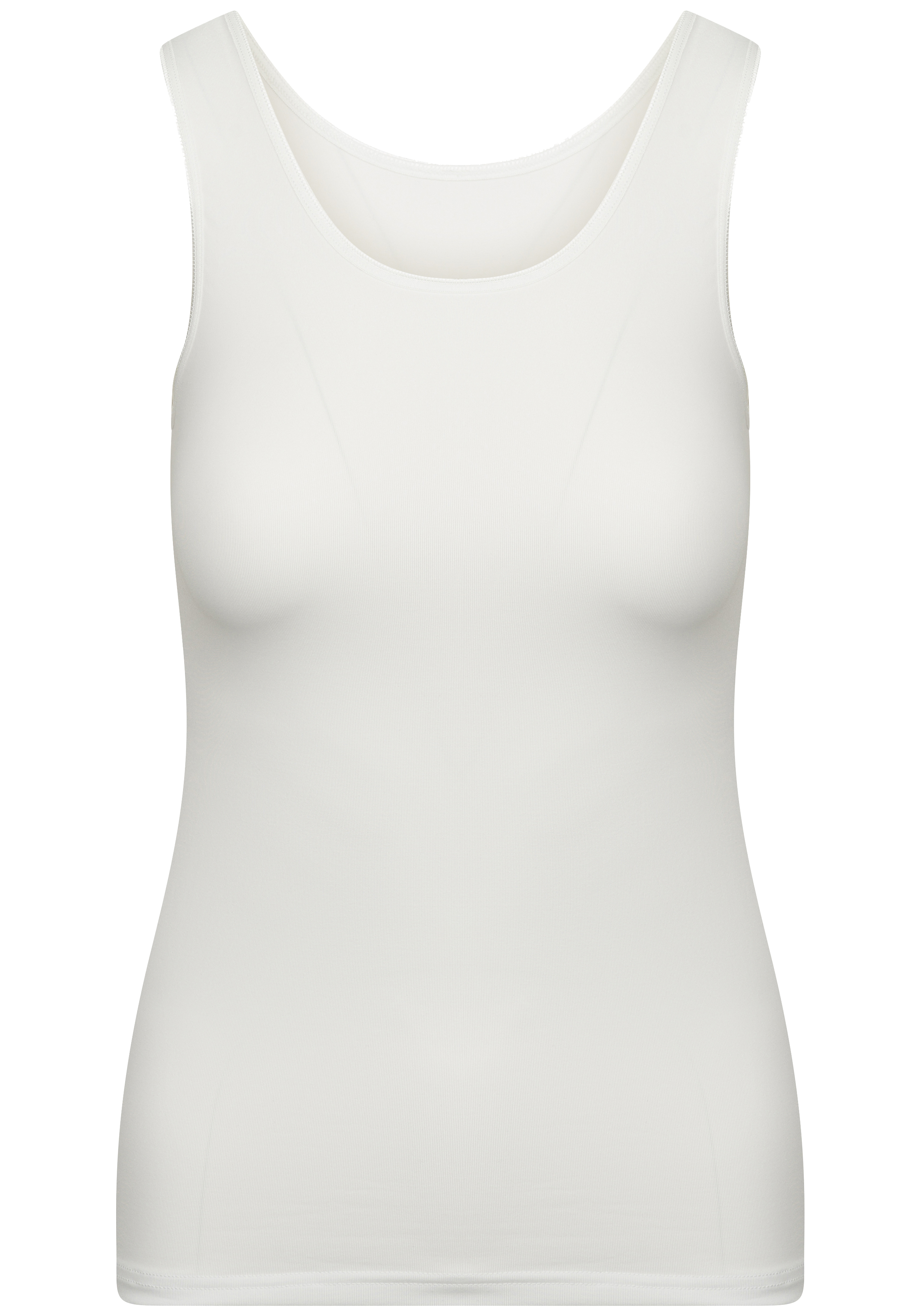 RJ Bodywear Pure Color dames top (1-pack), hemdje met brede banden, wit