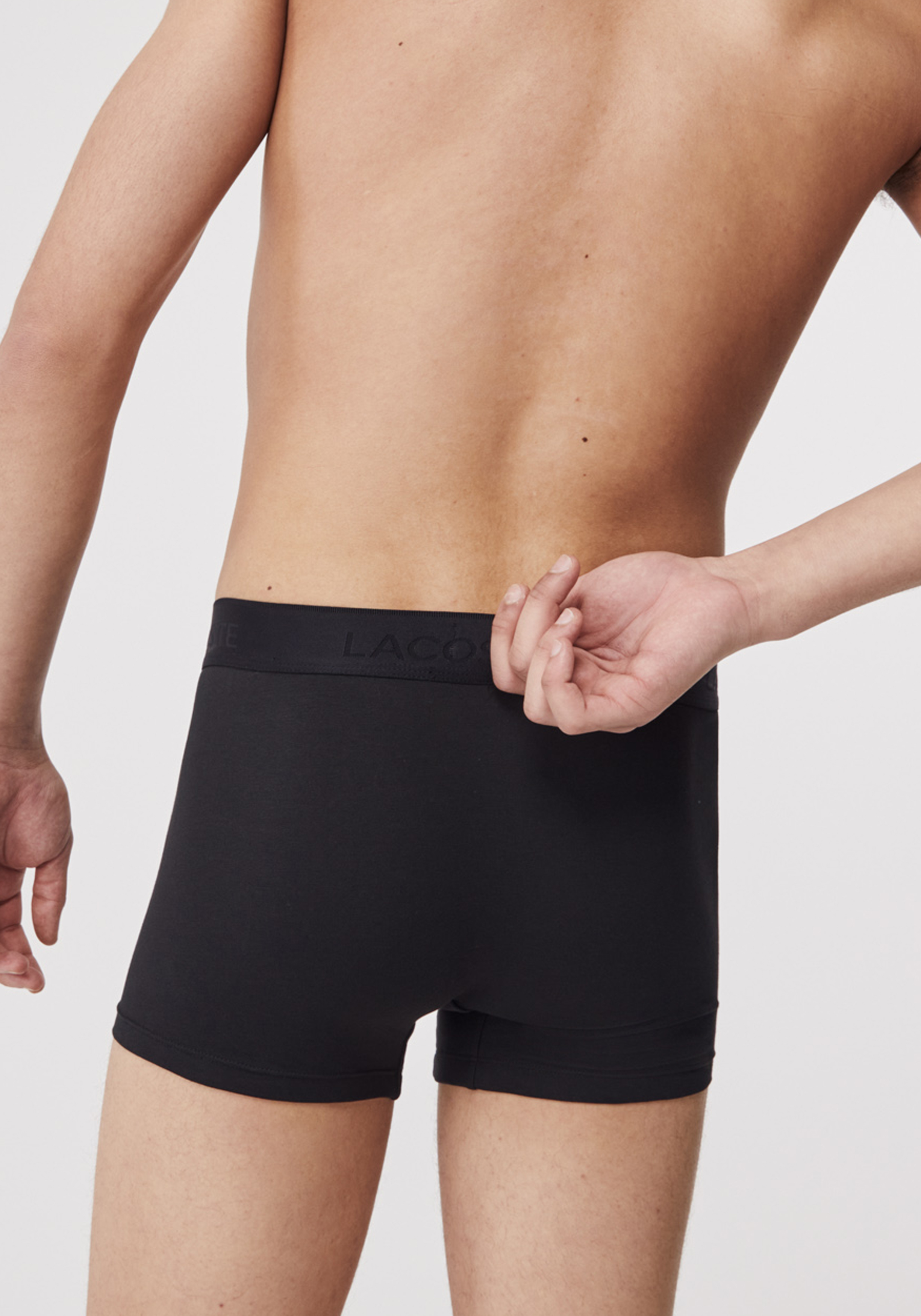 Lacoste Boxer Trunks (3-pack), heren boxers kort, zwart