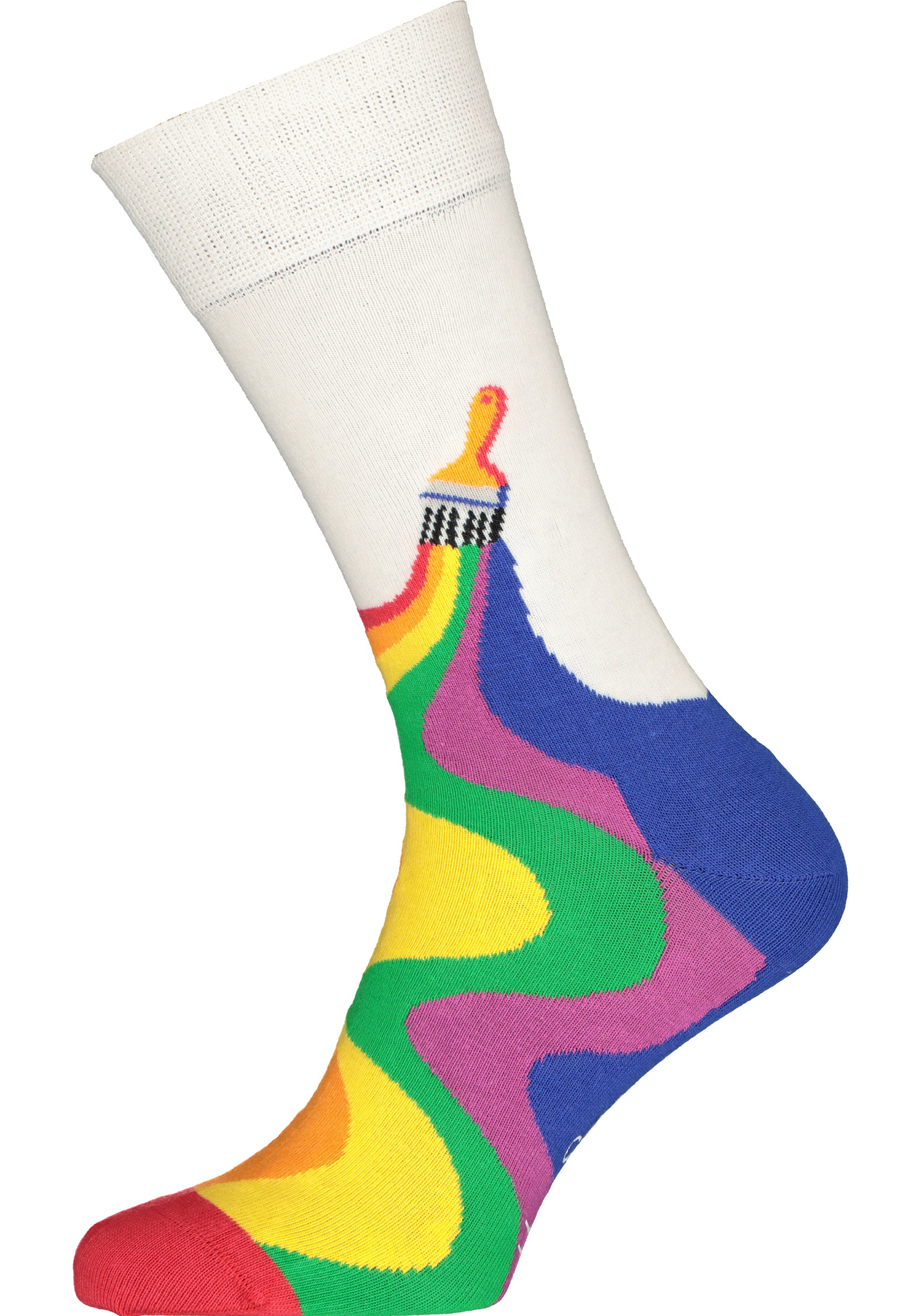 Happy Socks Pride Colour Sock, unisex sokken, verfkwast met regenboog kleuren