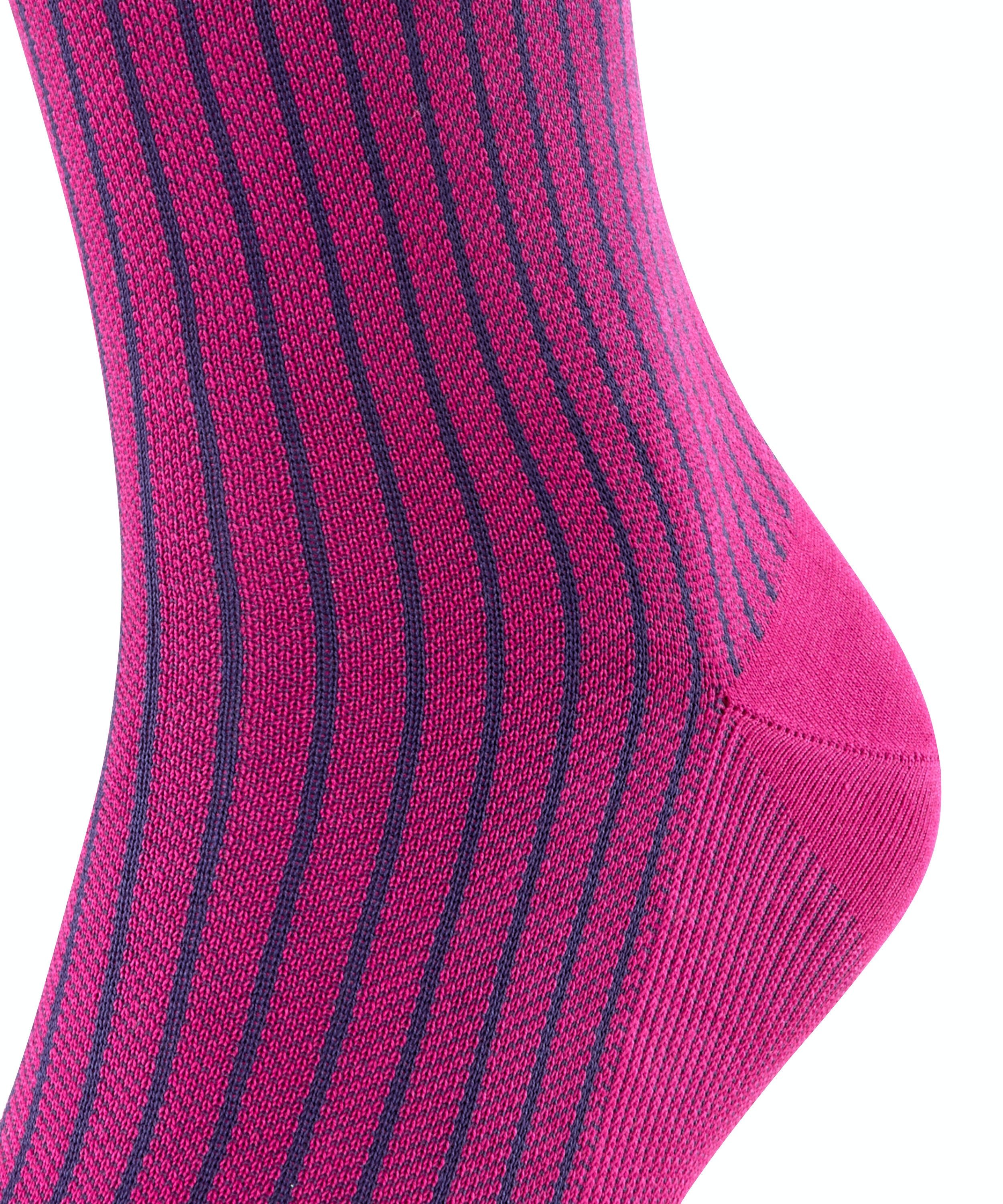 FALKE Oxford Stripe herensokken, roze (berry)