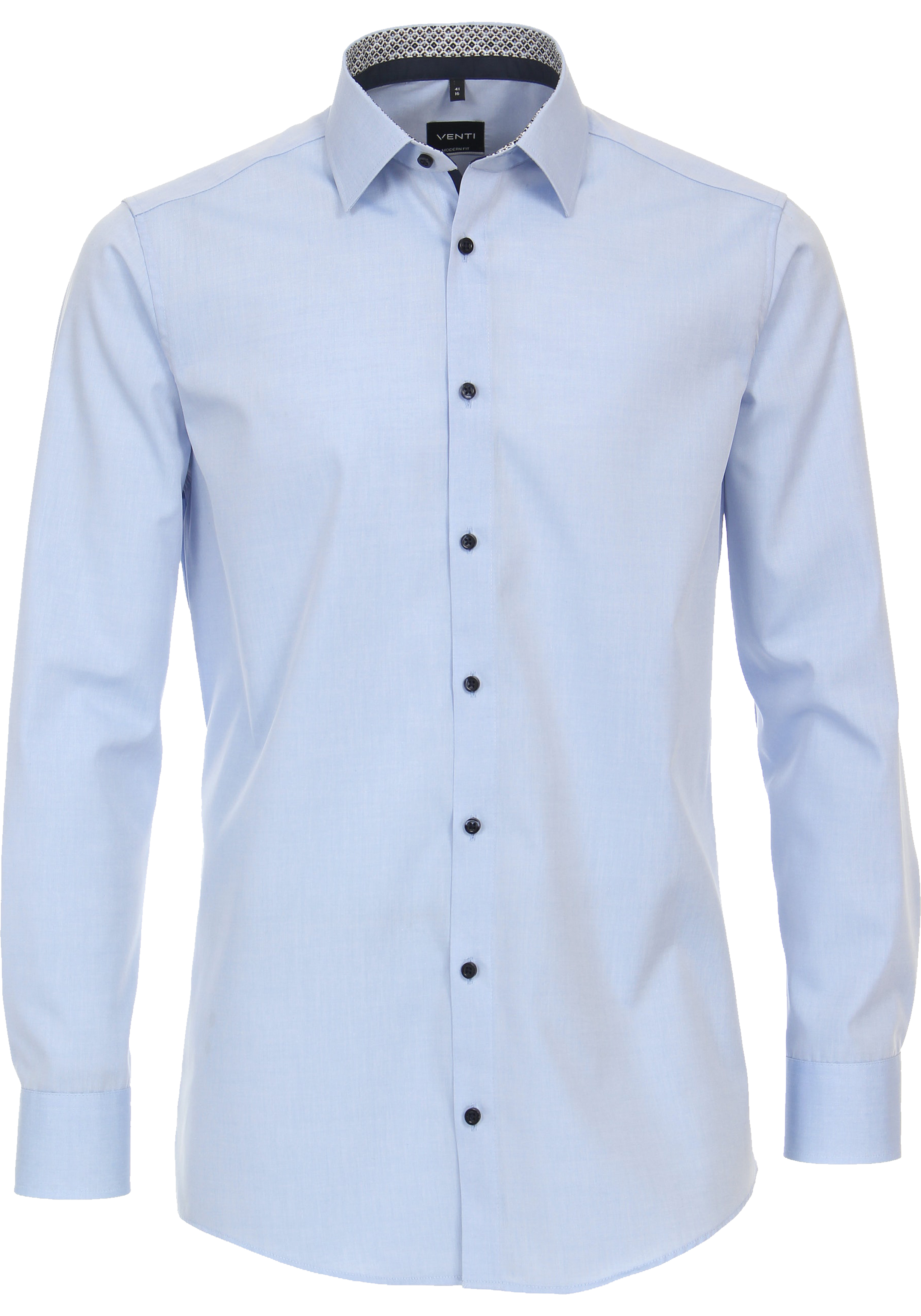 VENTI modern fit overhemd, popeline, blauw