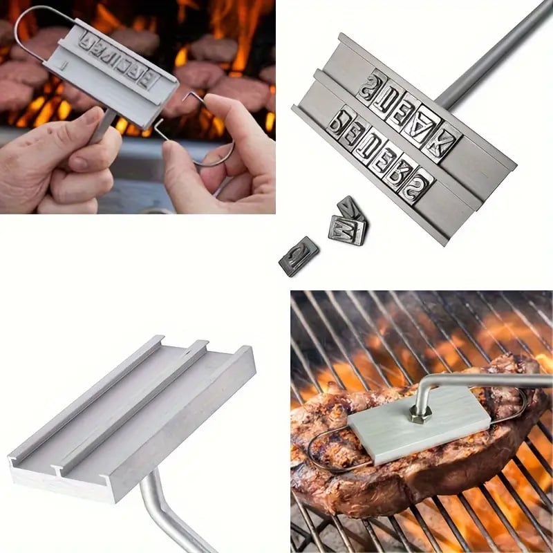 Barbeque cadeauset, bbq gereedschap set en vleesmerkijzer