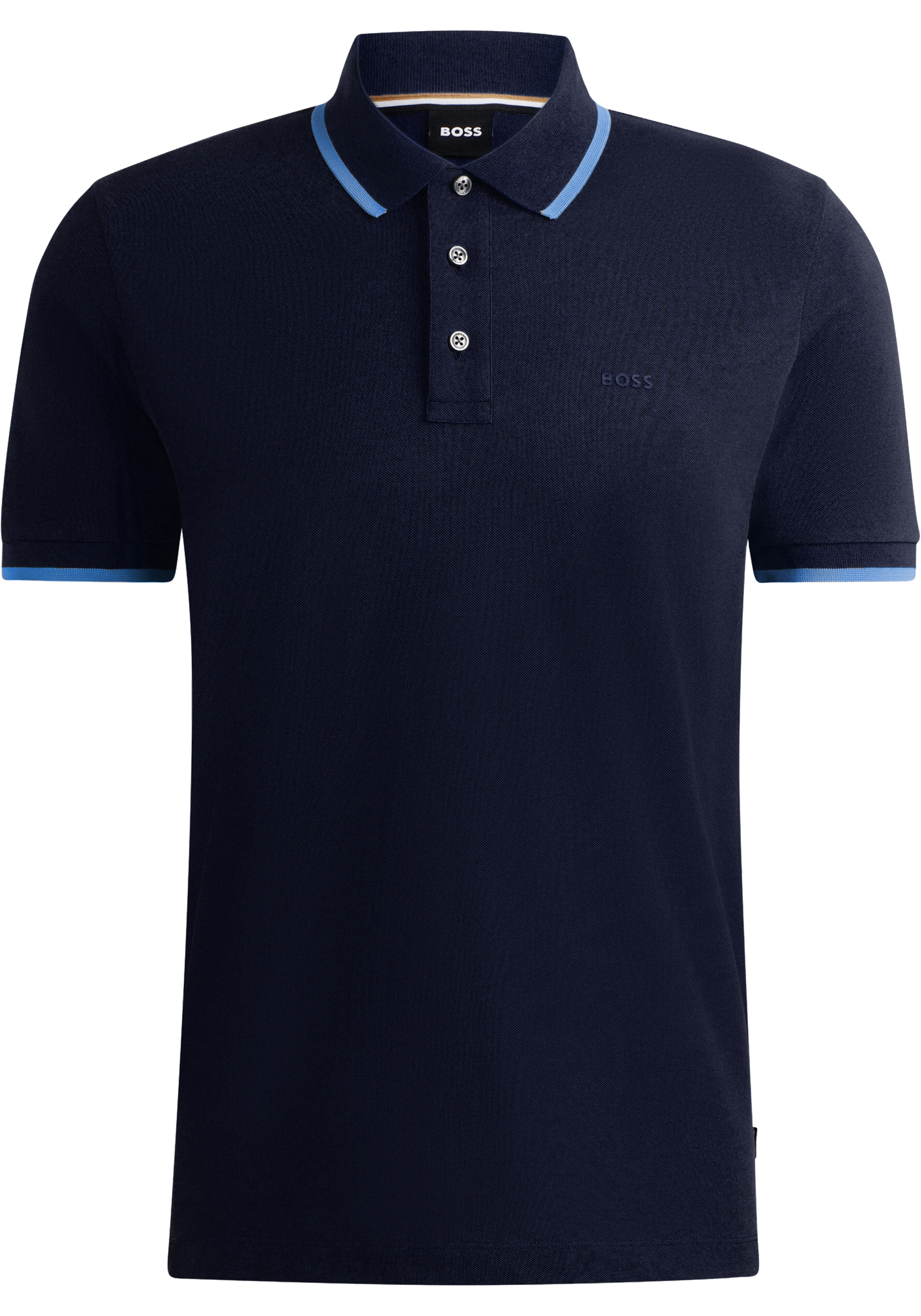 BOSS Parlay regular fit polo, pique, donkerblauw
