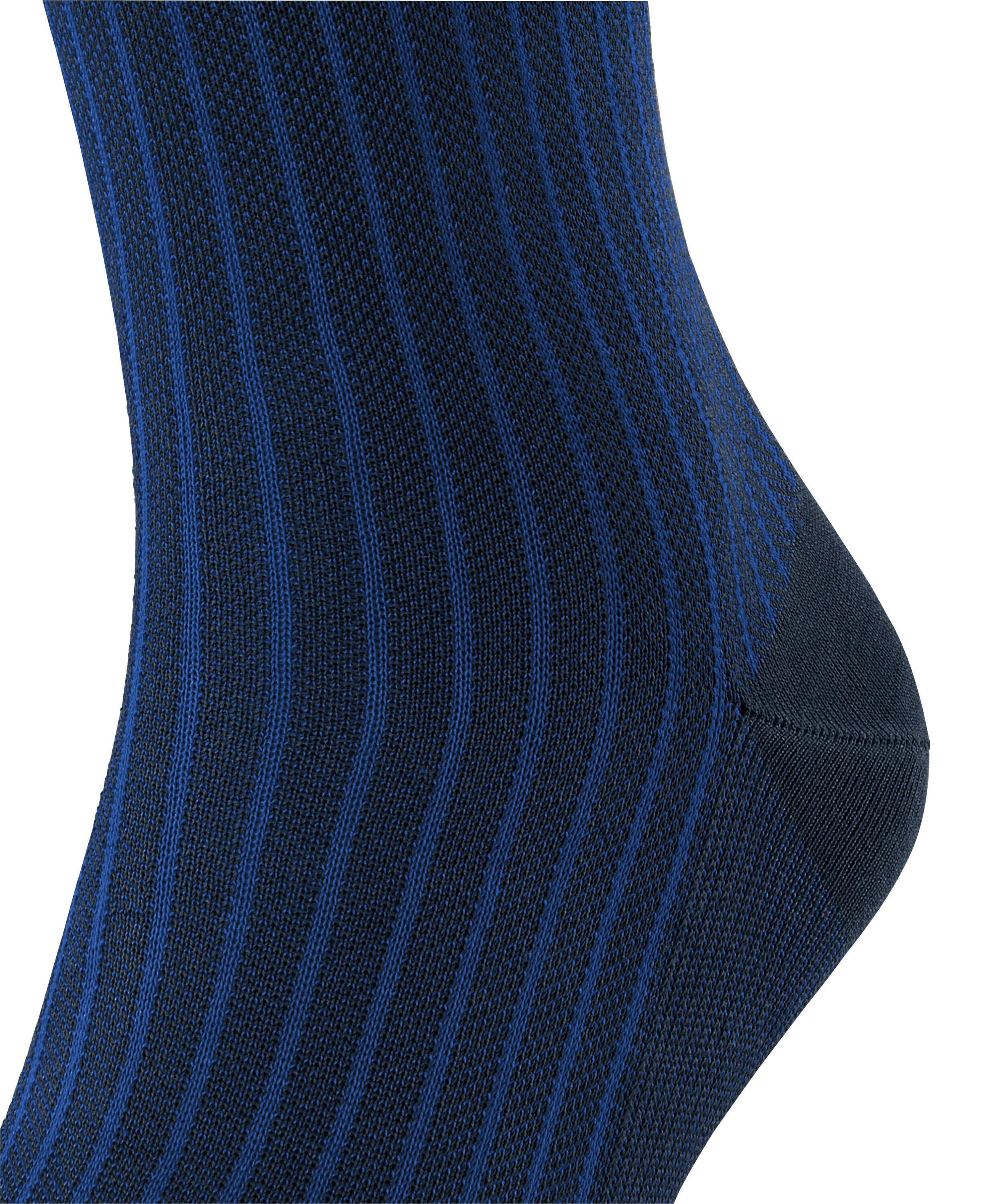 FALKE Oxford Stripe herensokken, blauw (space blue)