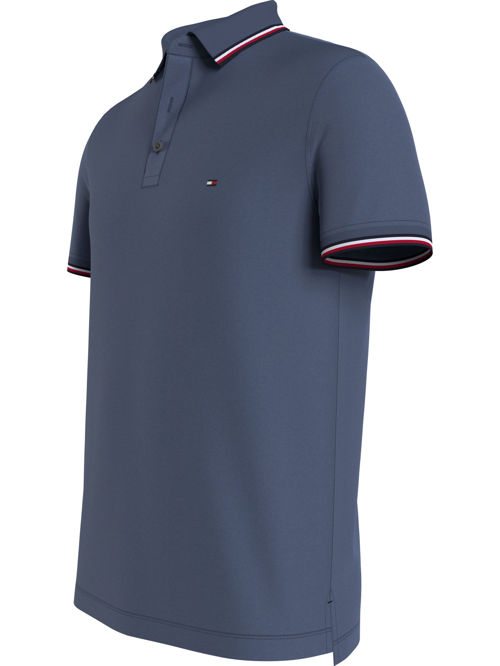 Tommy Hilfiger 1985 Rwb Tipped Slim Polo, heren poloshirt, jeansblauw