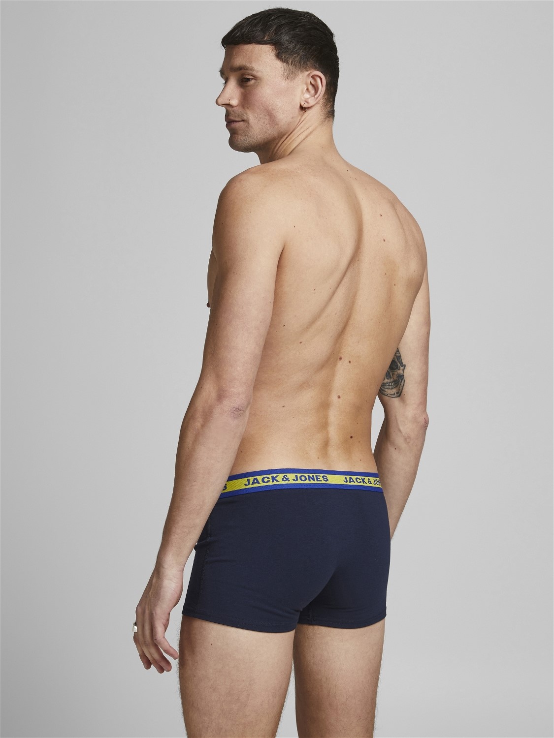 JACK & JONES Jacsolid trunks (10-pack), heren boxers normale lengte, zwart, groen, blauw, donkerrood en grijs