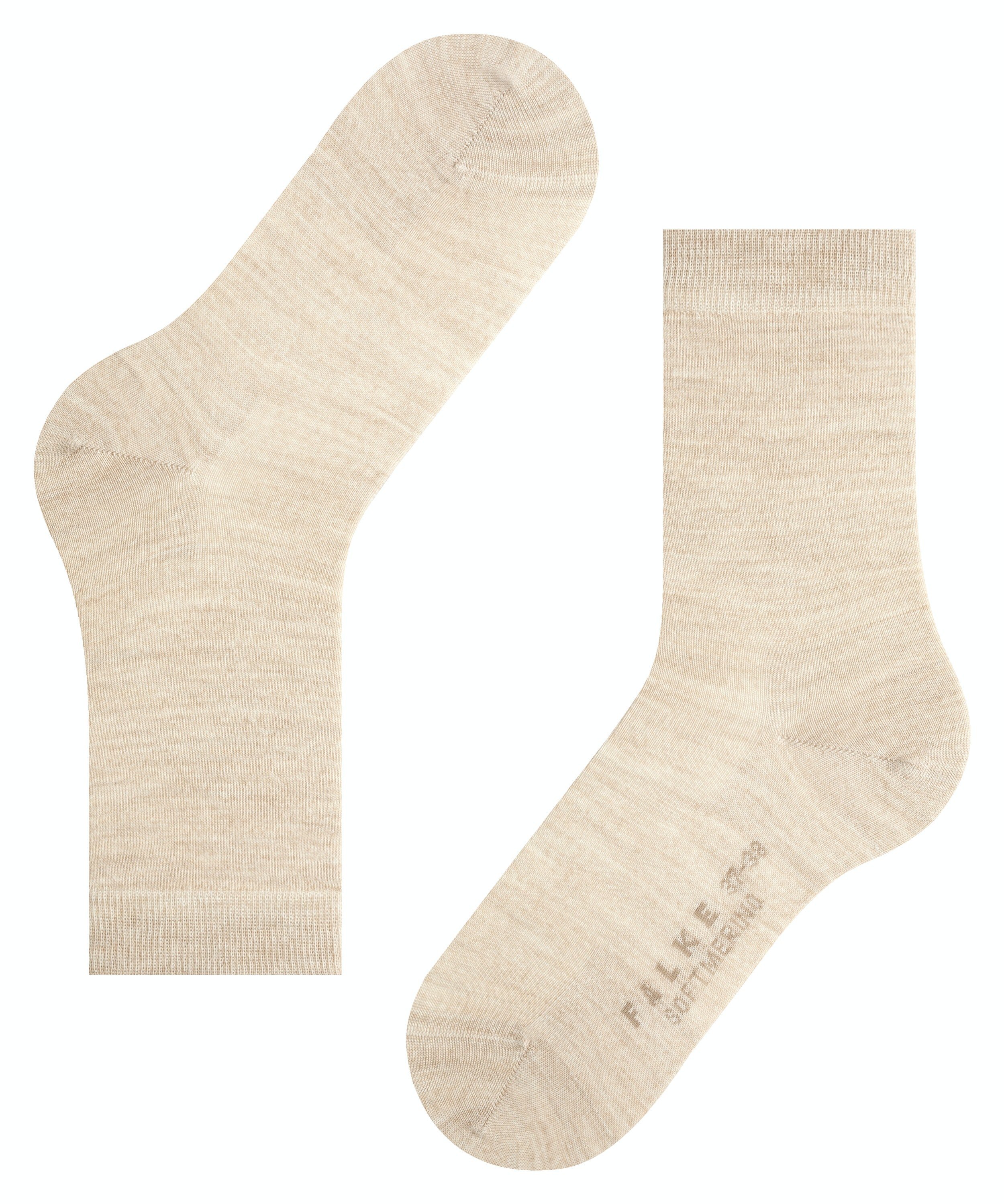 FALKE Softmerino damessokken, beige (linn mel.)