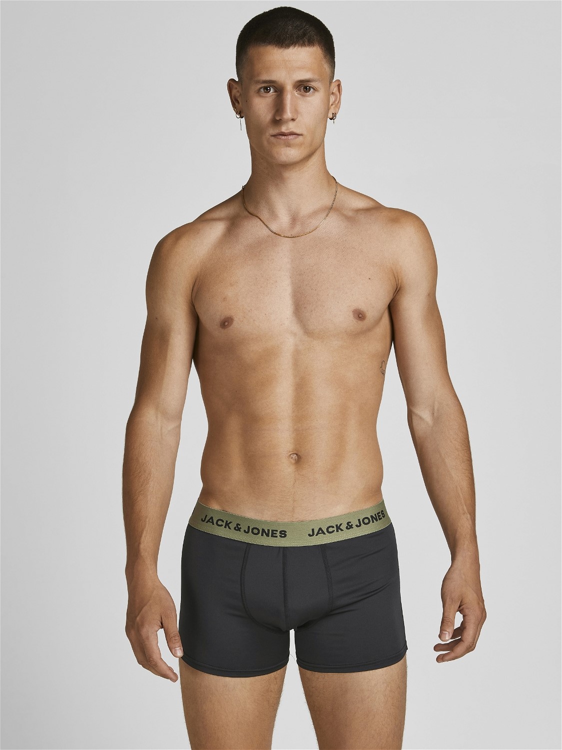 JACK & JONES Jacflower microfiber (3-pack), heren boxers normale lengte, zwart